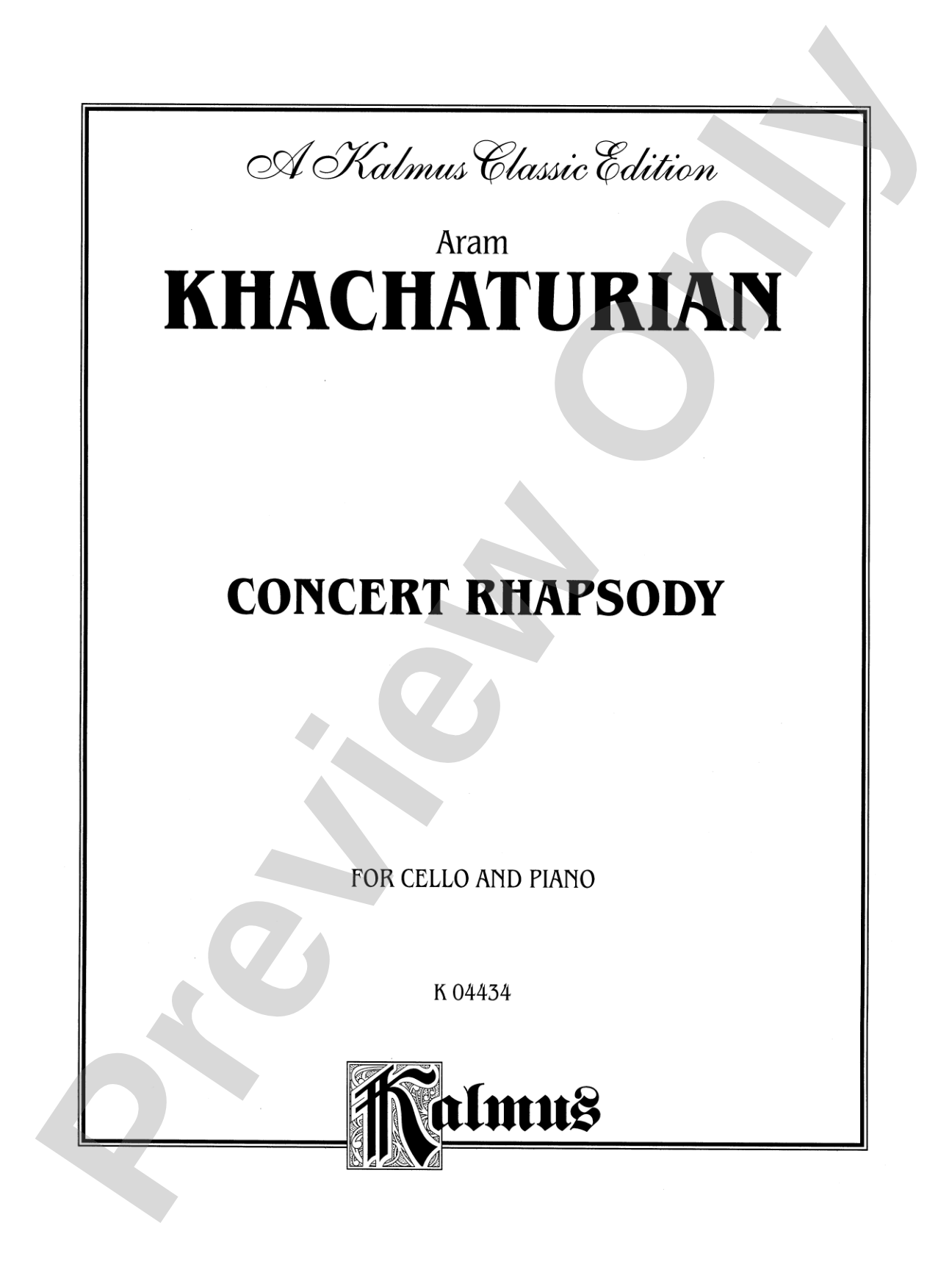 Khachaturian: Concert Rhapsody