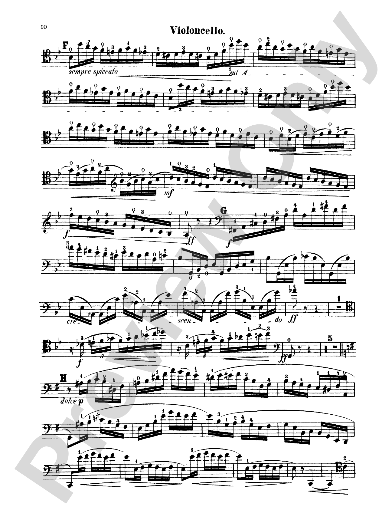 Popper: Cello Concerto in E Minor, Op. 24: Cello Book