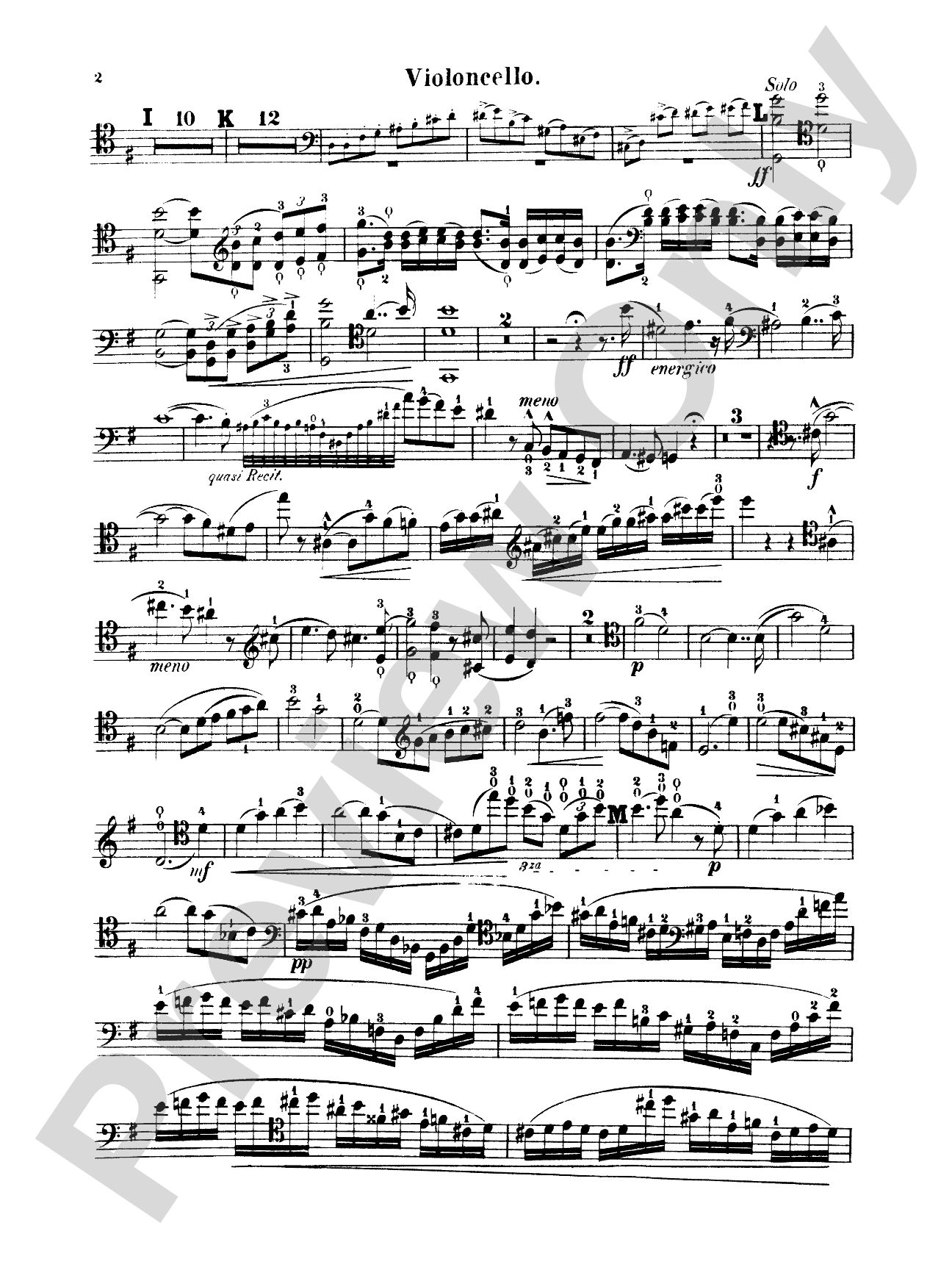 Popper: Cello Concerto in E Minor, Op. 24: Cello Book