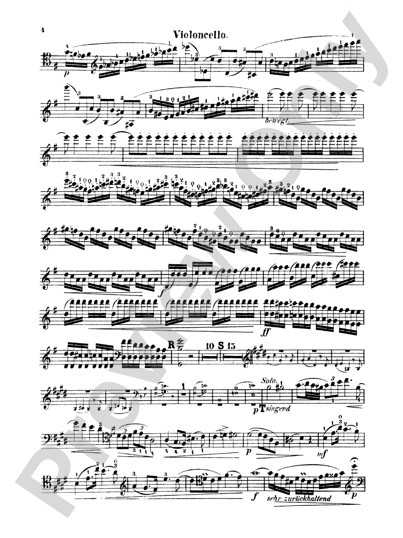 Popper: Cello Concerto in E Minor, Op. 24: Cello Book