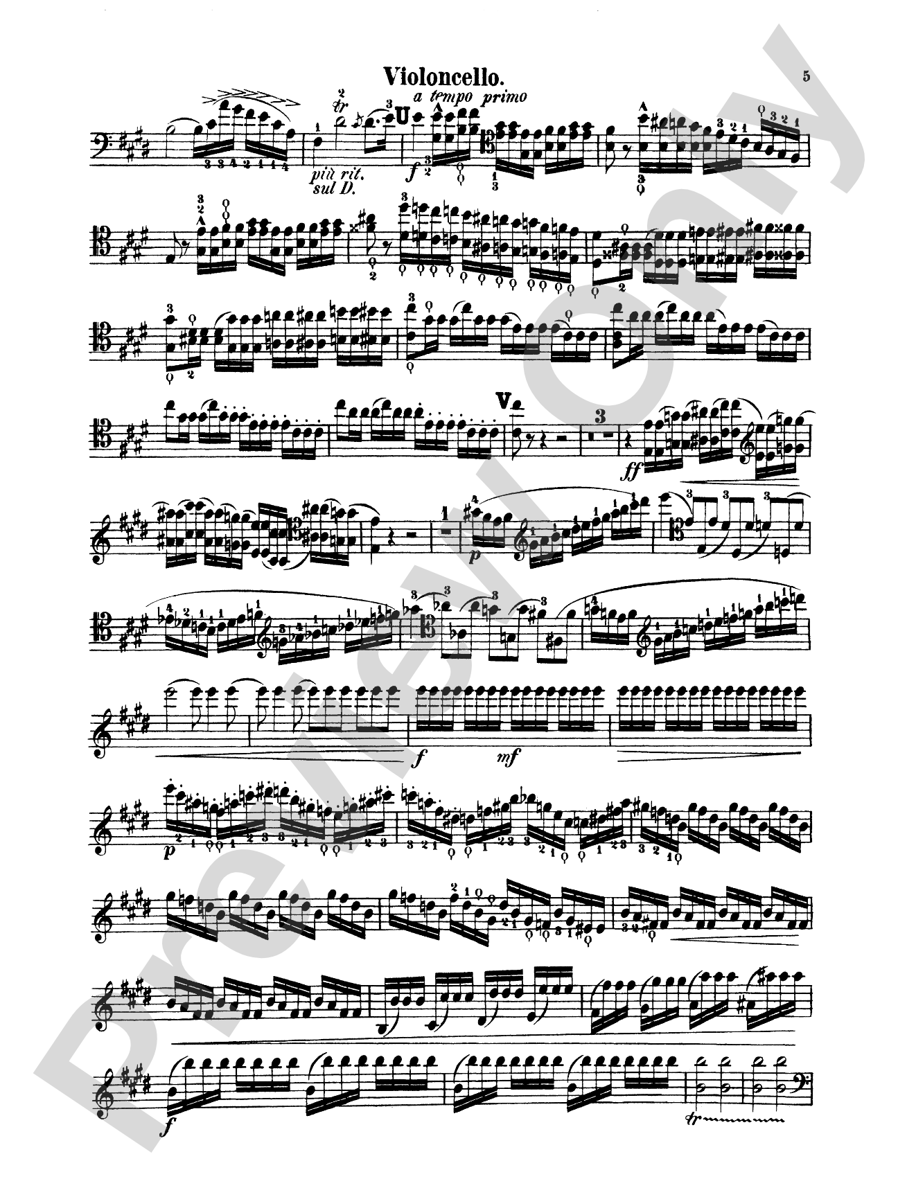 Popper: Cello Concerto in E Minor, Op. 24: Cello Book