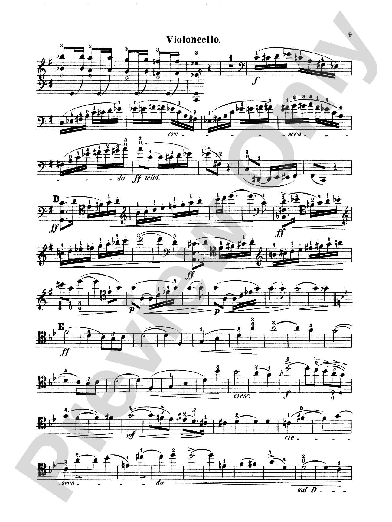 Popper: Cello Concerto in E Minor, Op. 24: Cello Book
