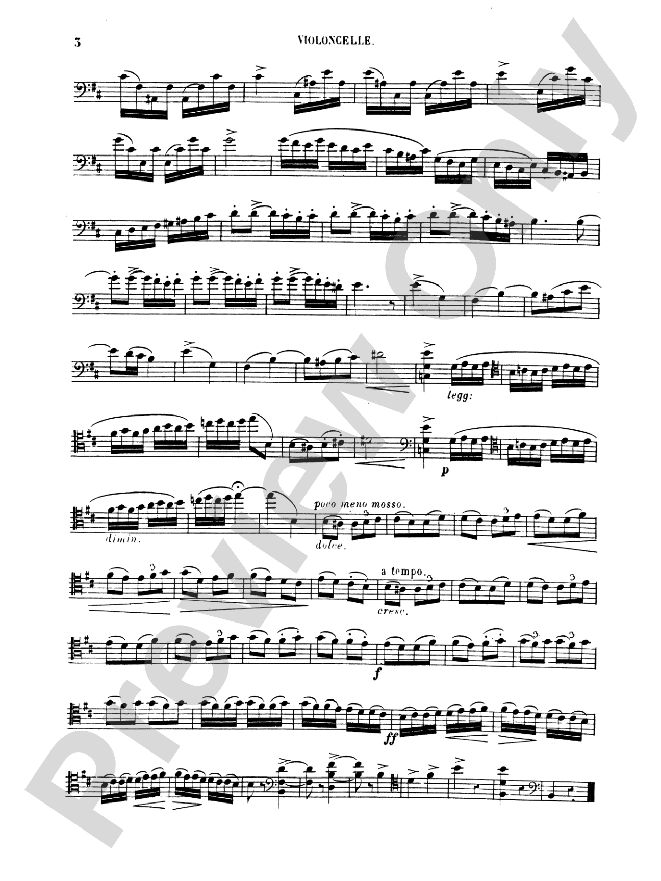 Saint-Saëns: Allegro Appassionato, Op. 43: Cello Book