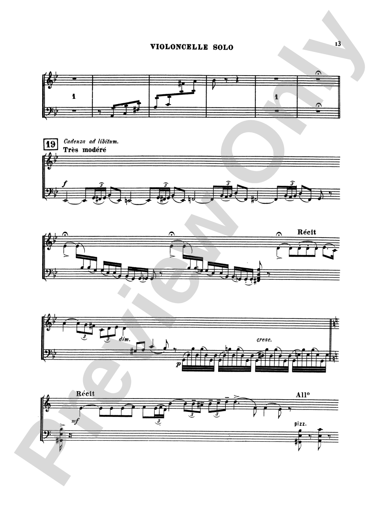 Saint-Saëns: Cello Concerto No. 2, Op. 119 in D Minor: Cello Book