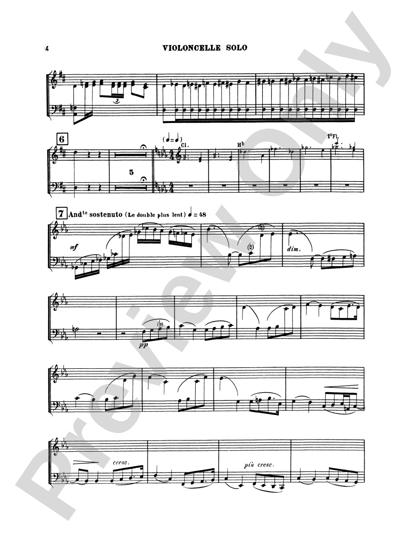 Saint-Saëns: Cello Concerto No. 2, Op. 119 in D Minor: Cello Book