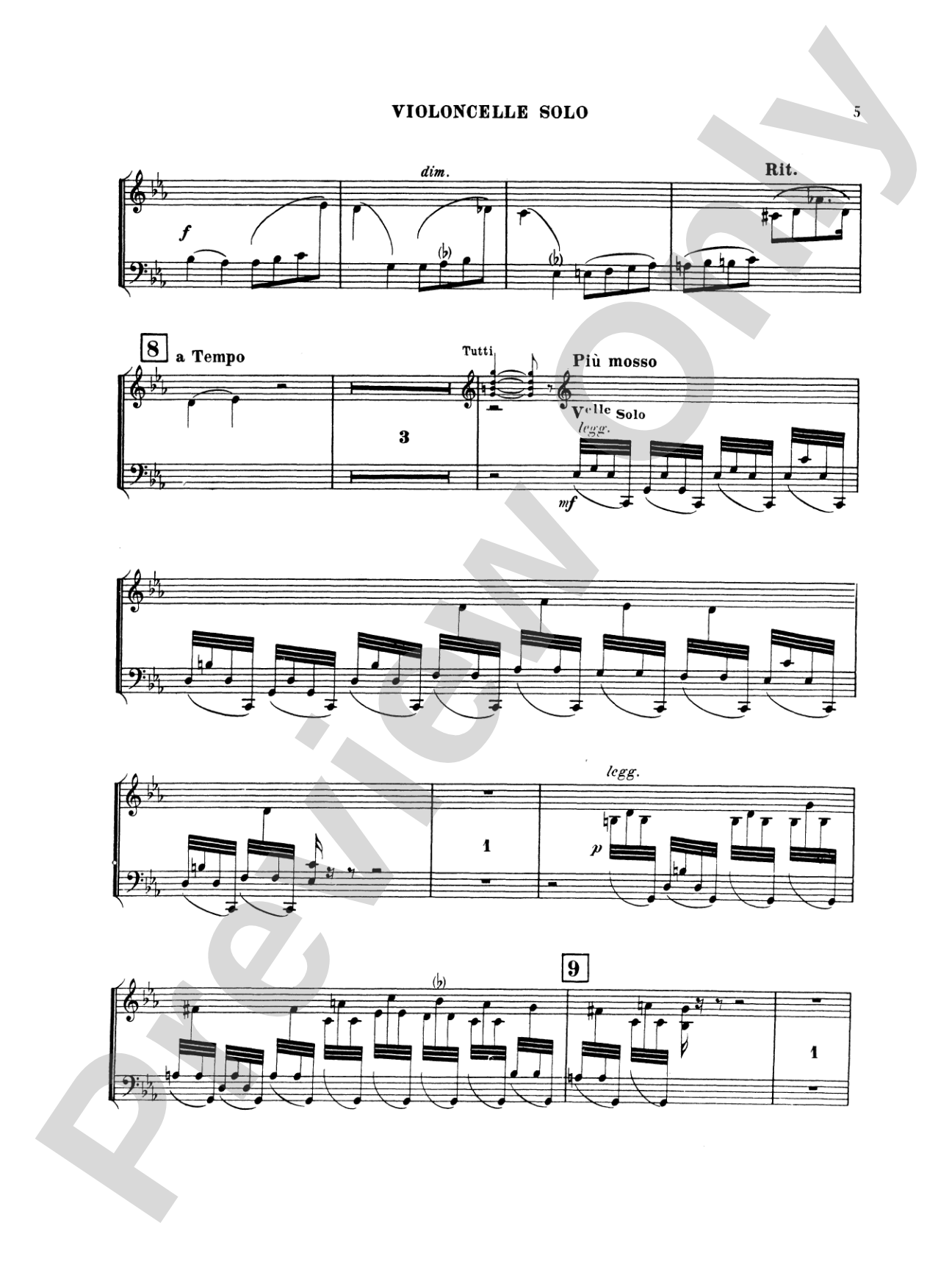 Saint-Saëns: Cello Concerto No. 2, Op. 119 in D Minor: Cello Book