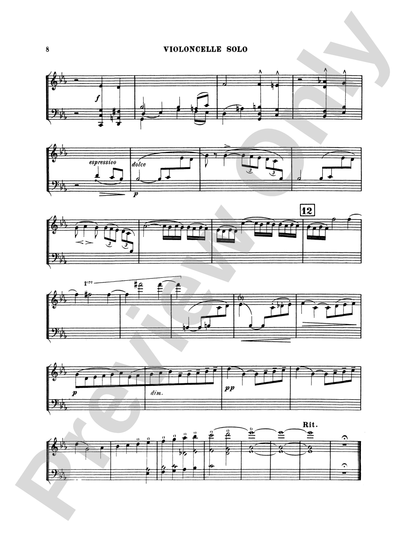 Saint-Saëns: Cello Concerto No. 2, Op. 119 in D Minor: Cello Book