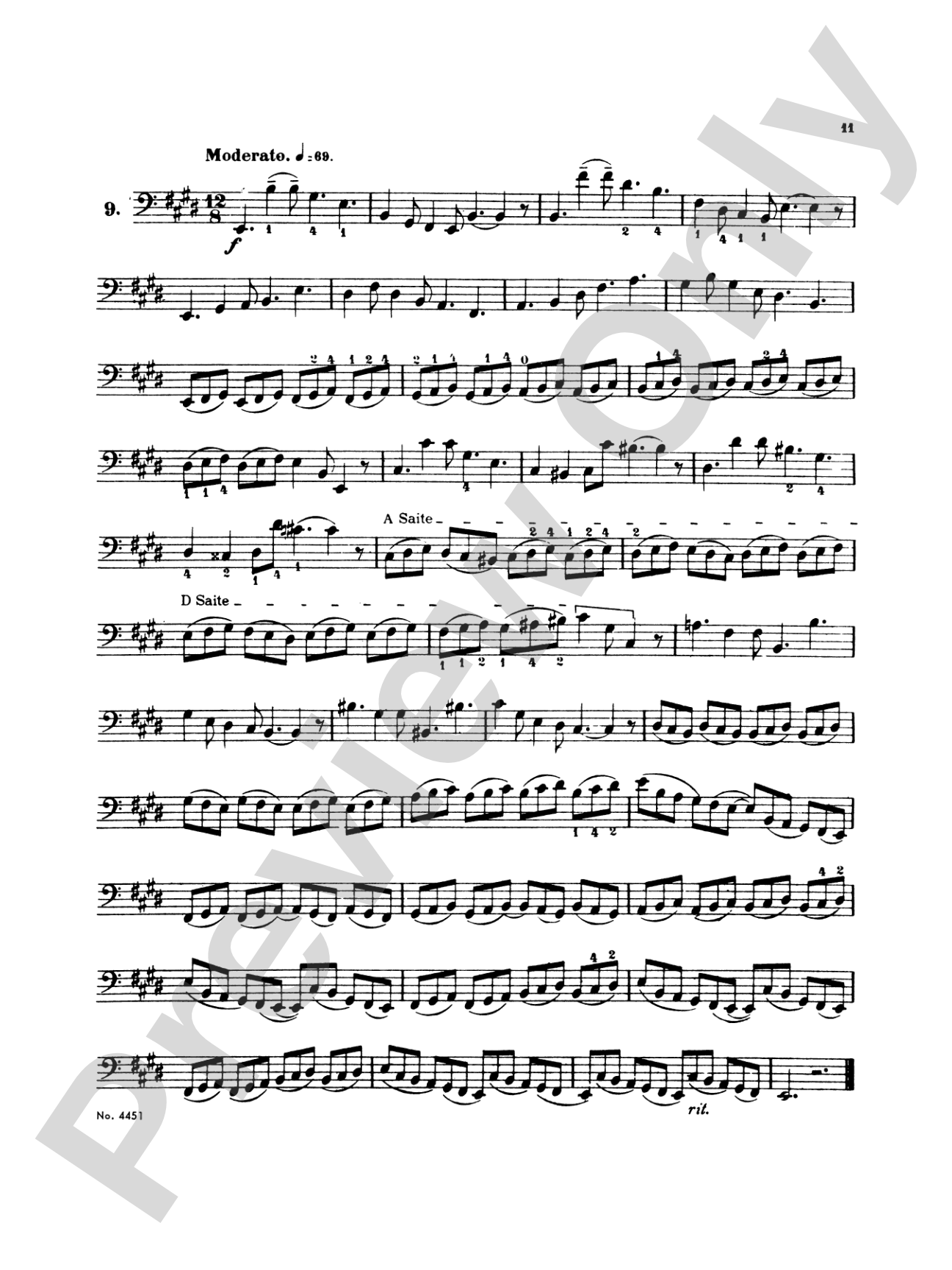 Simandl: Thirty Etudes for Double Bass: String Bass Book