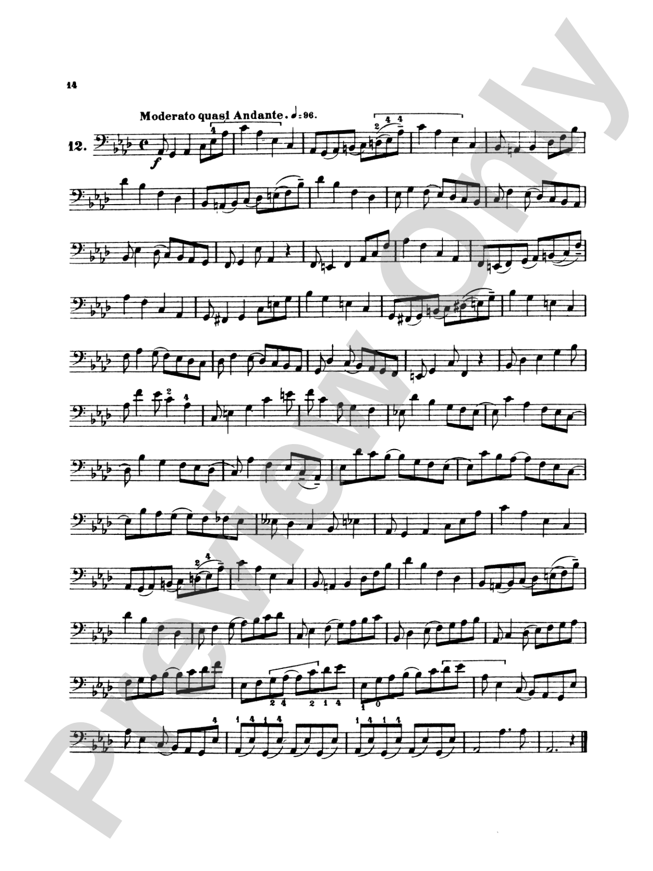 Simandl: Thirty Etudes for Double Bass: String Bass Book