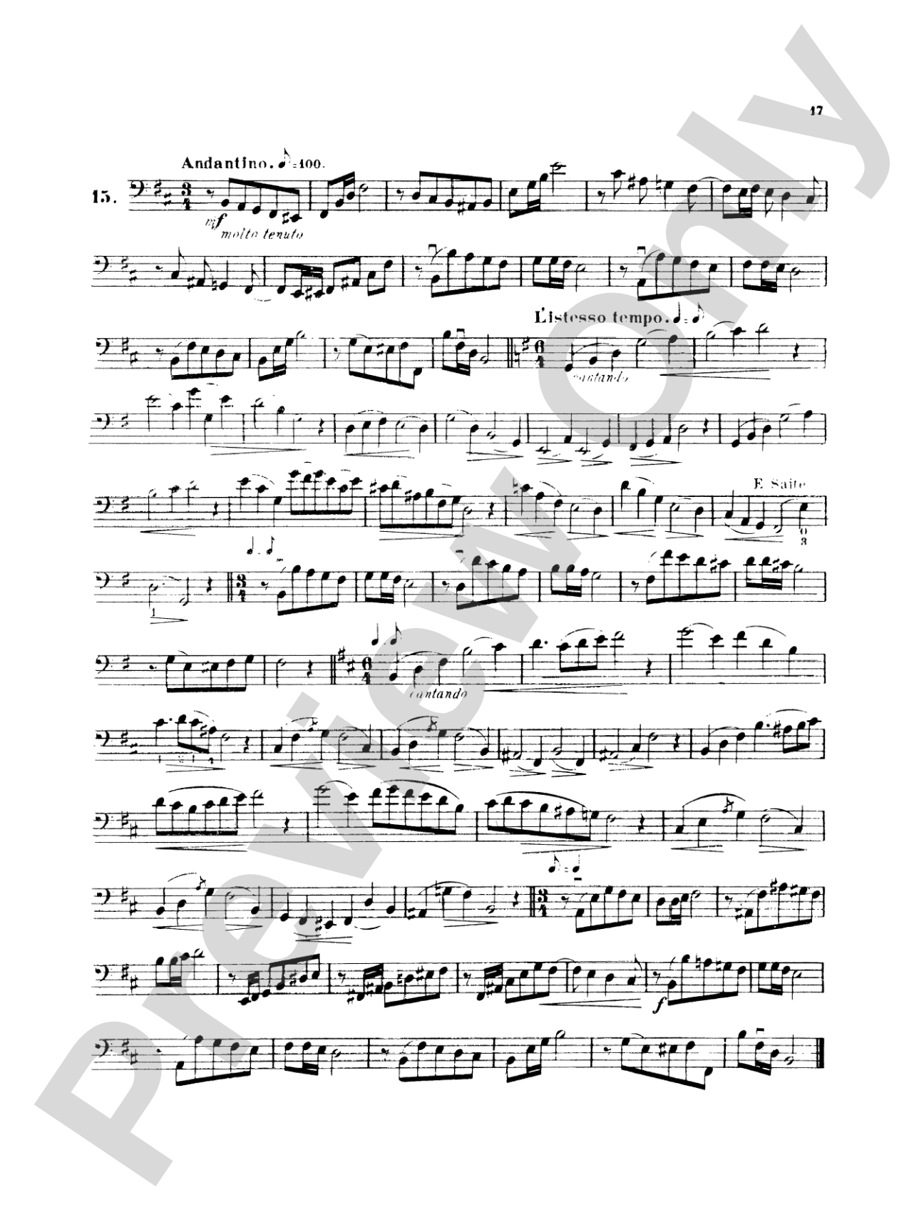 Simandl: Thirty Etudes for Double Bass: String Bass Book