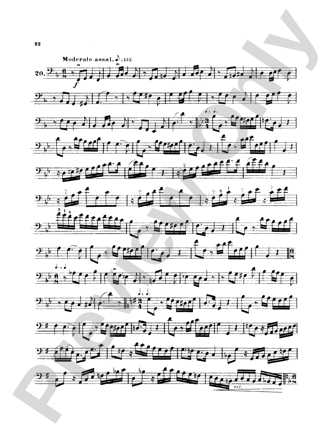 Simandl: Thirty Etudes for Double Bass: String Bass Book