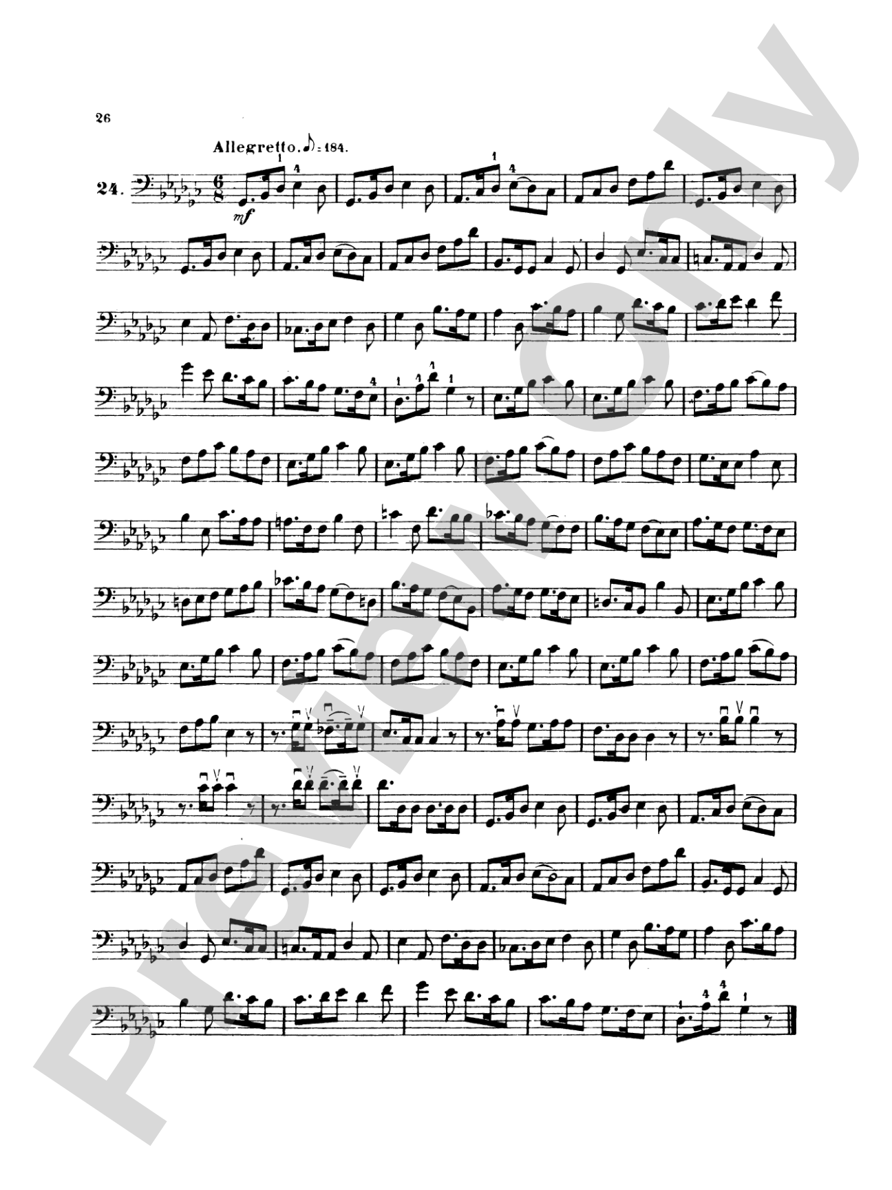 Simandl: Thirty Etudes for Double Bass: String Bass Book