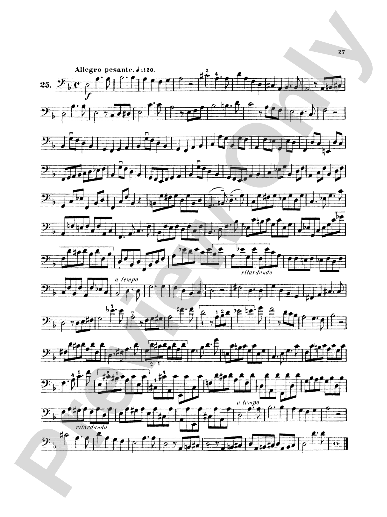 Simandl: Thirty Etudes for Double Bass: String Bass Book