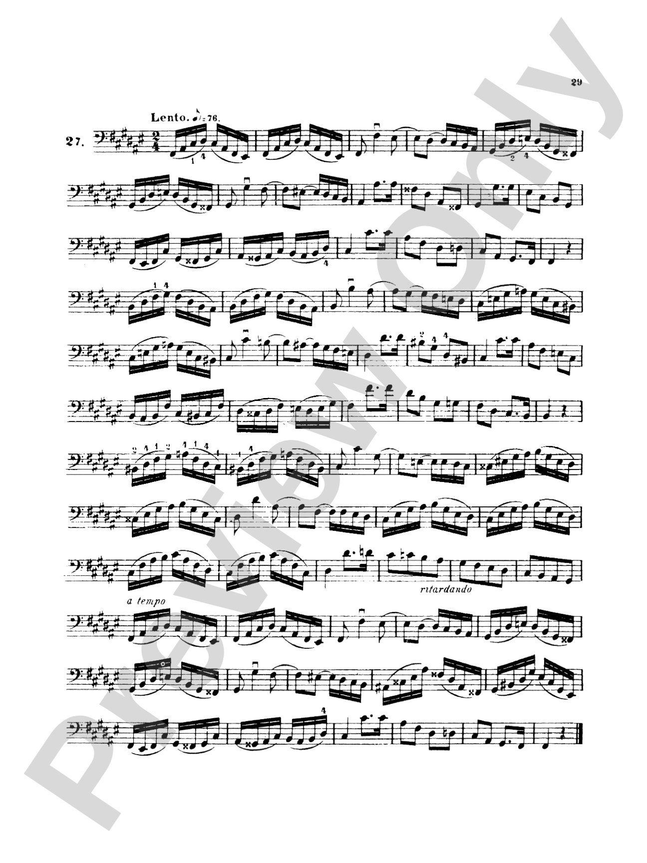 Simandl: Thirty Etudes for Double Bass: String Bass Book