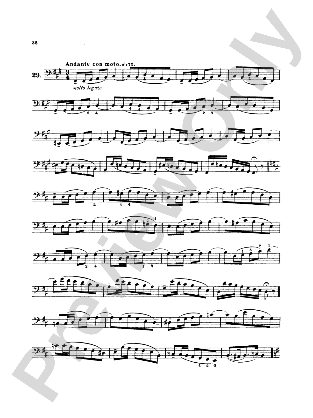 Simandl: Thirty Etudes for Double Bass: String Bass Book
