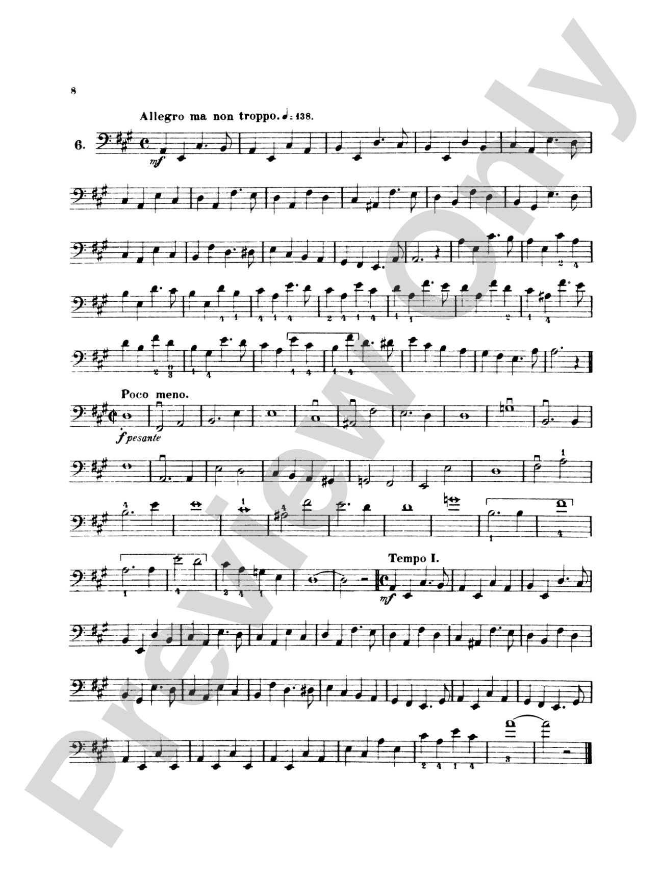 Simandl: Thirty Etudes for Double Bass: String Bass Book