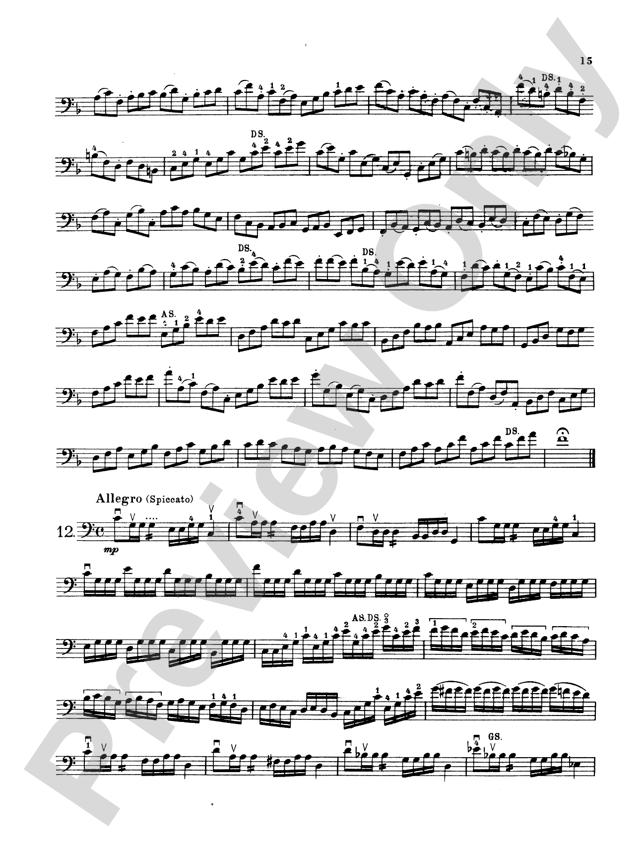 Storch: Thirty-Two Etudes: String Bass Book