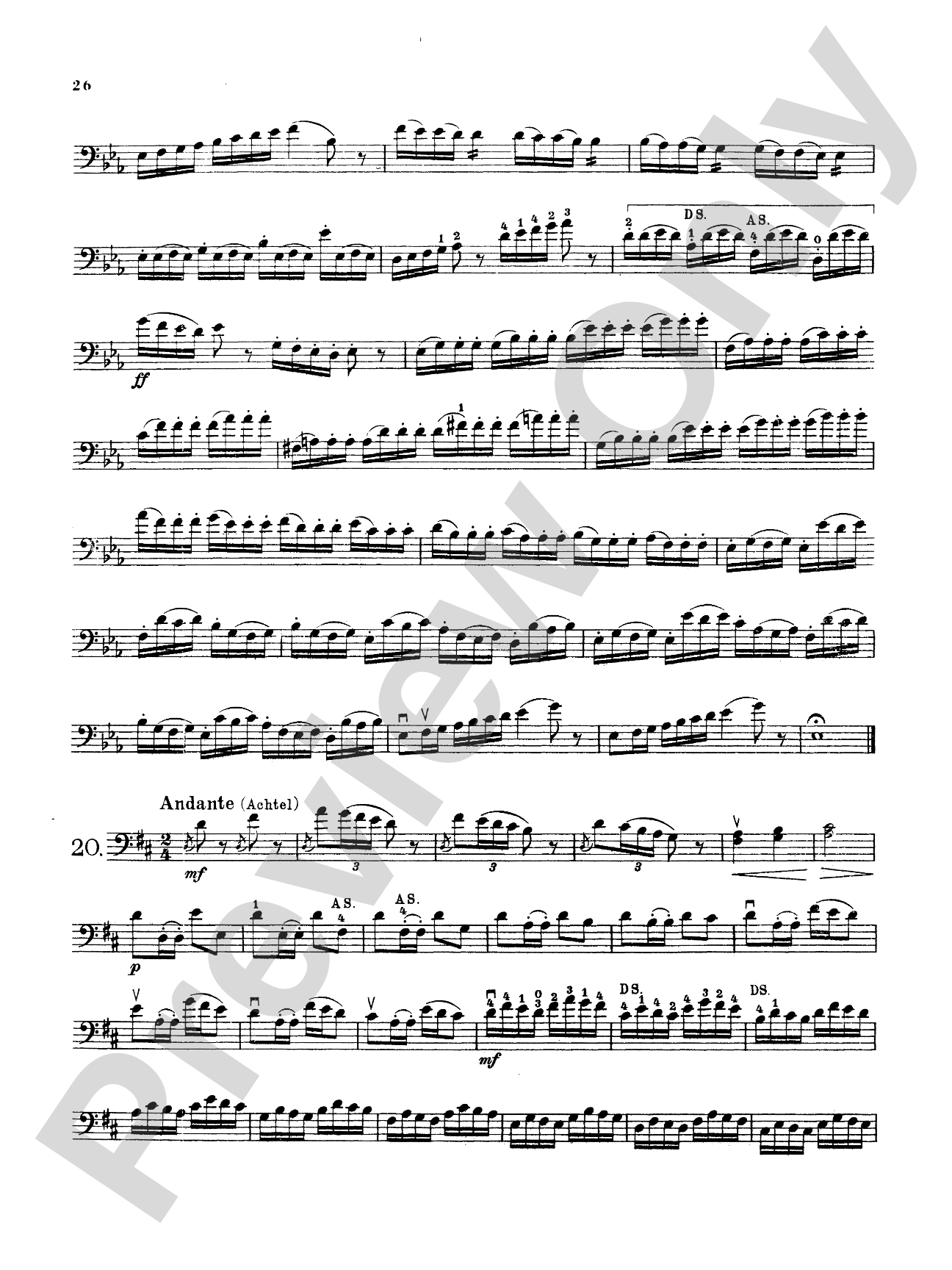 Storch: Thirty-Two Etudes: String Bass Book