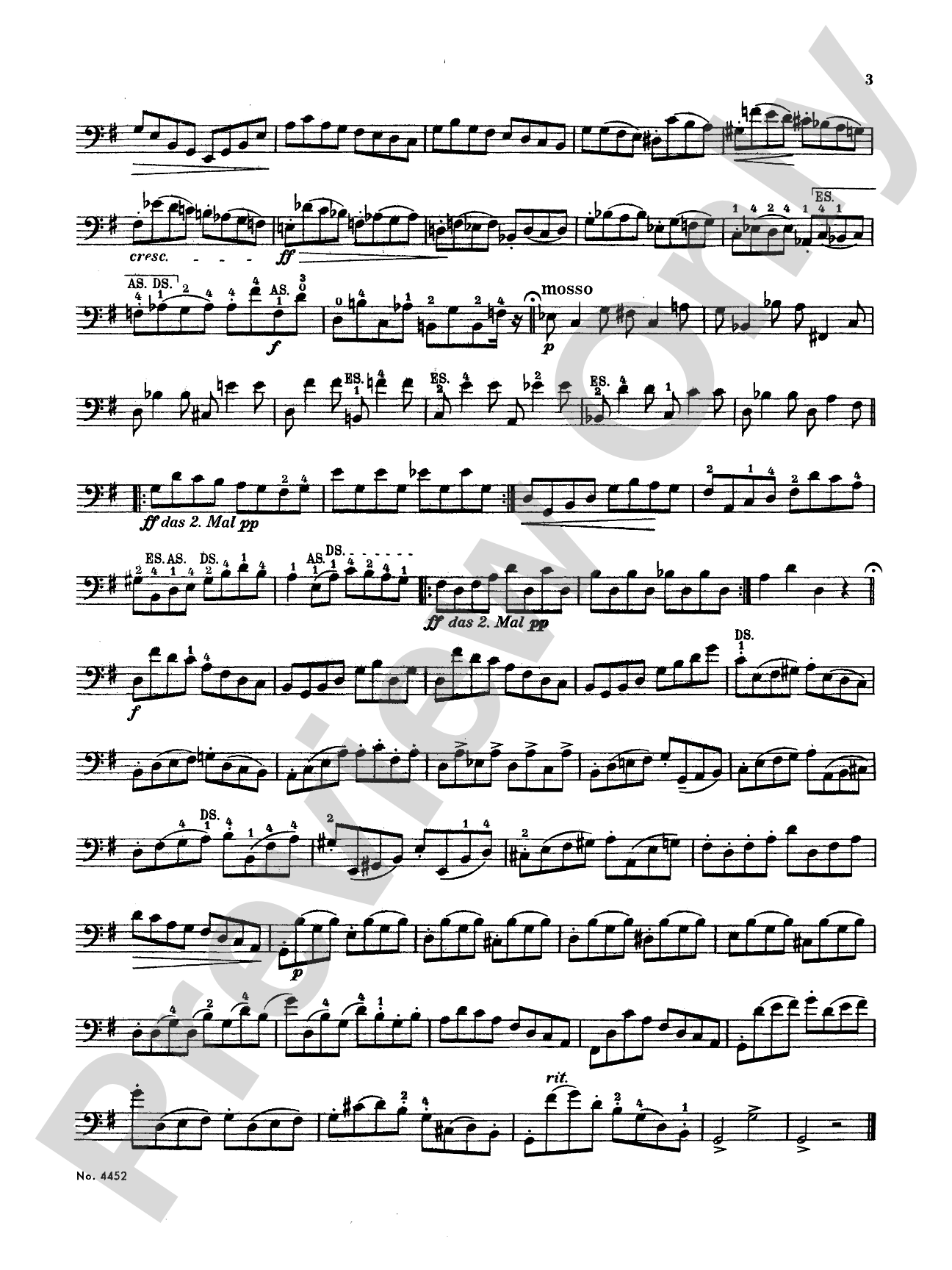 Storch: Thirty-Two Etudes: String Bass Book