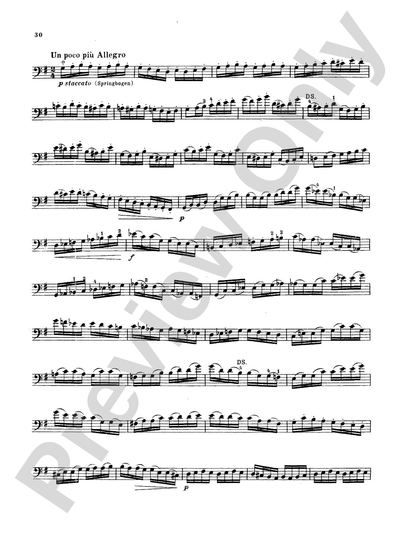 Storch: Thirty-Two Etudes: String Bass Book
