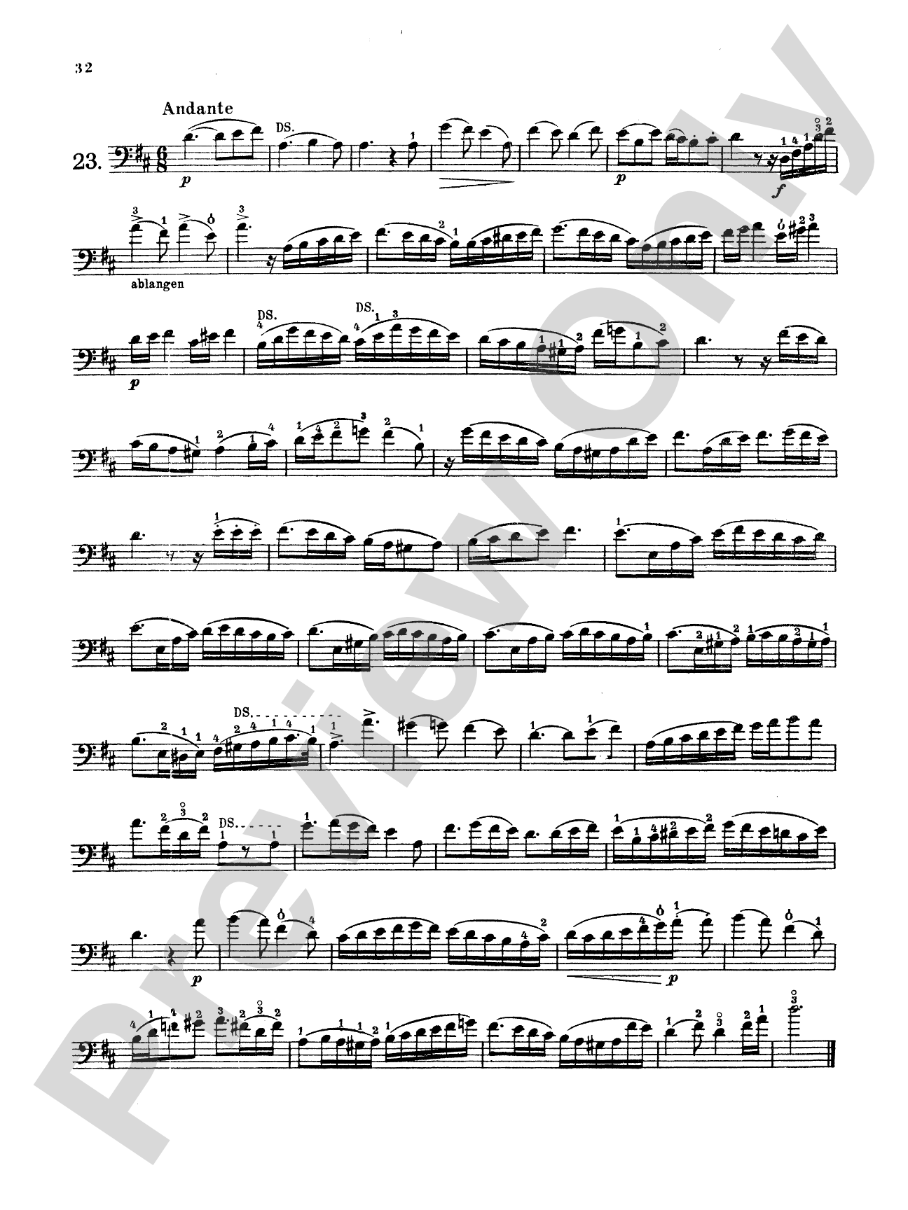 Storch: Thirty-Two Etudes: String Bass Book