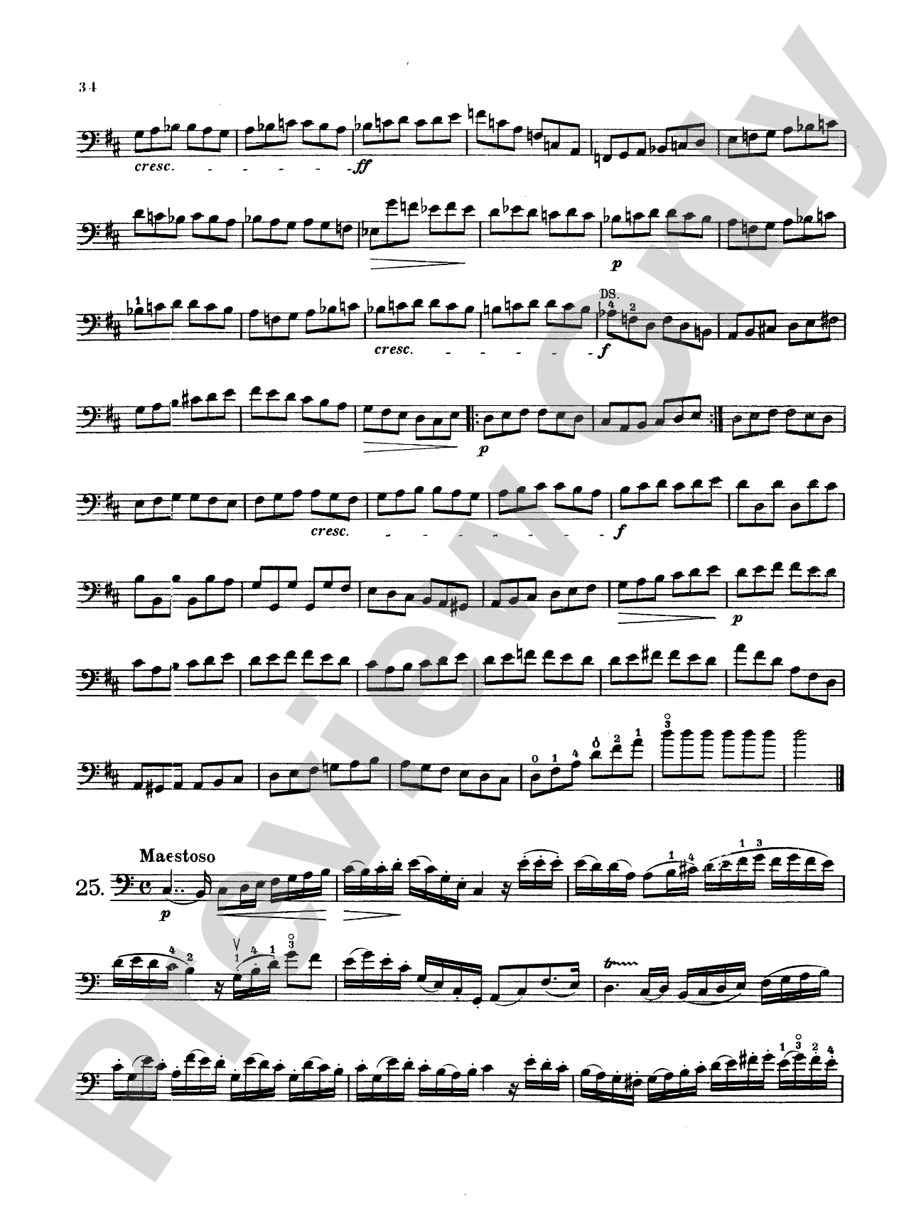 Storch: Thirty-Two Etudes: String Bass Book