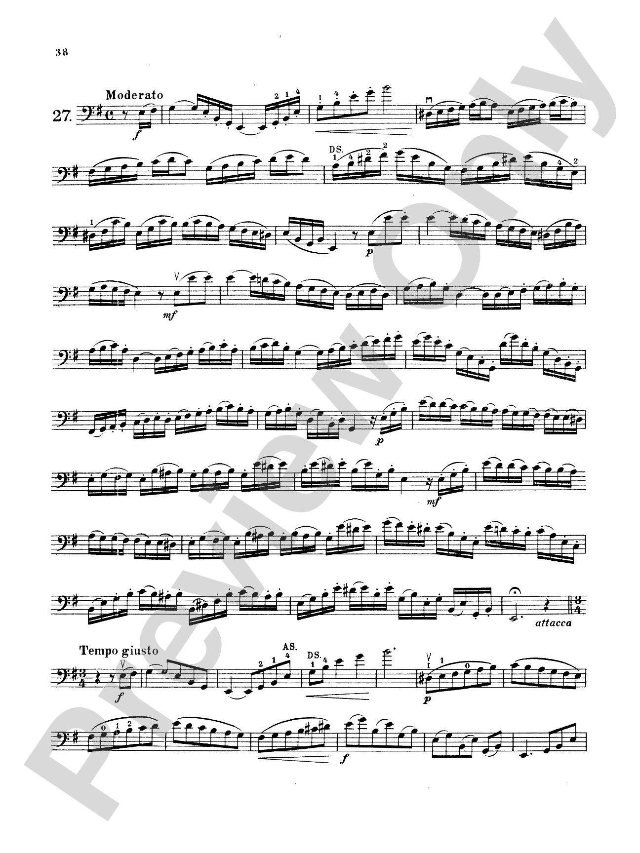 Storch: Thirty-Two Etudes: String Bass Book