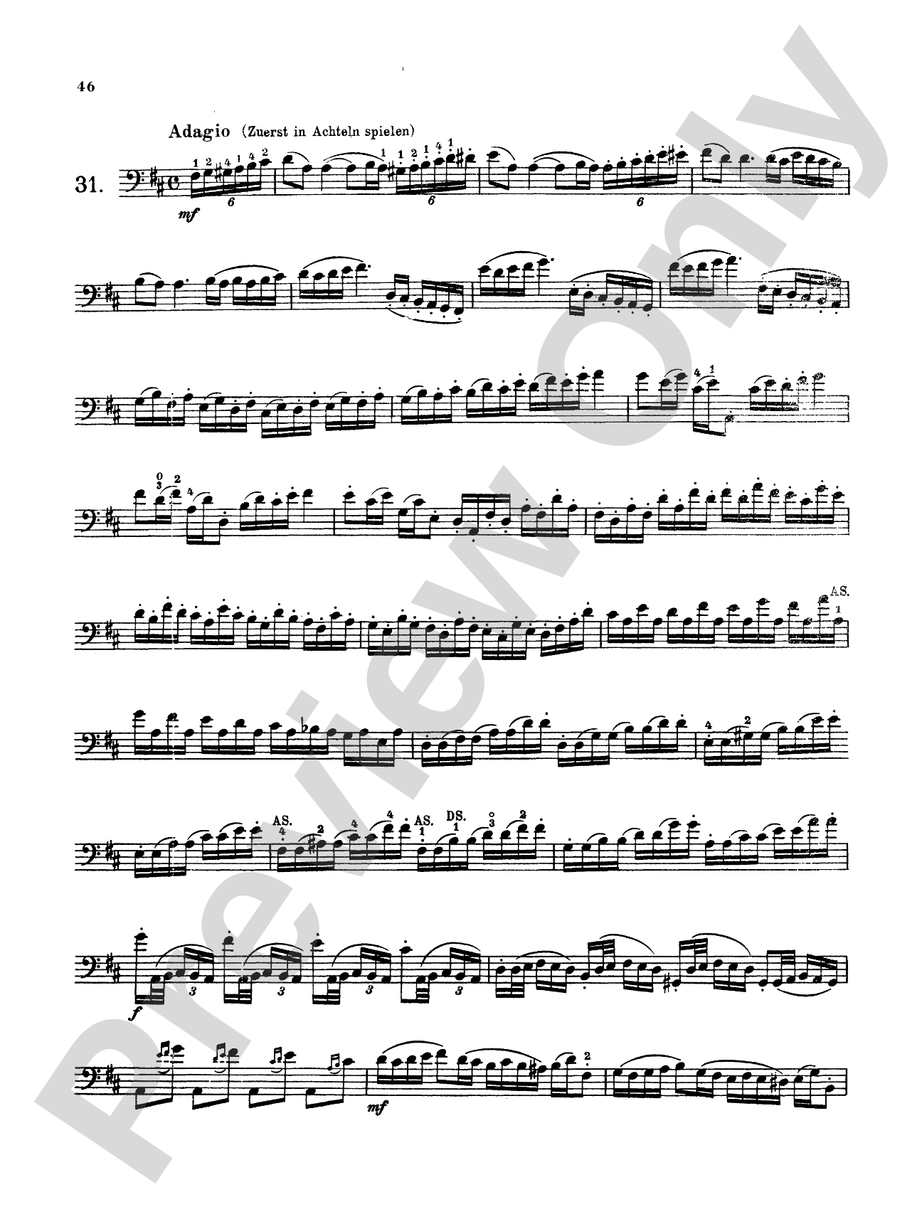 Storch: Thirty-Two Etudes: String Bass Book