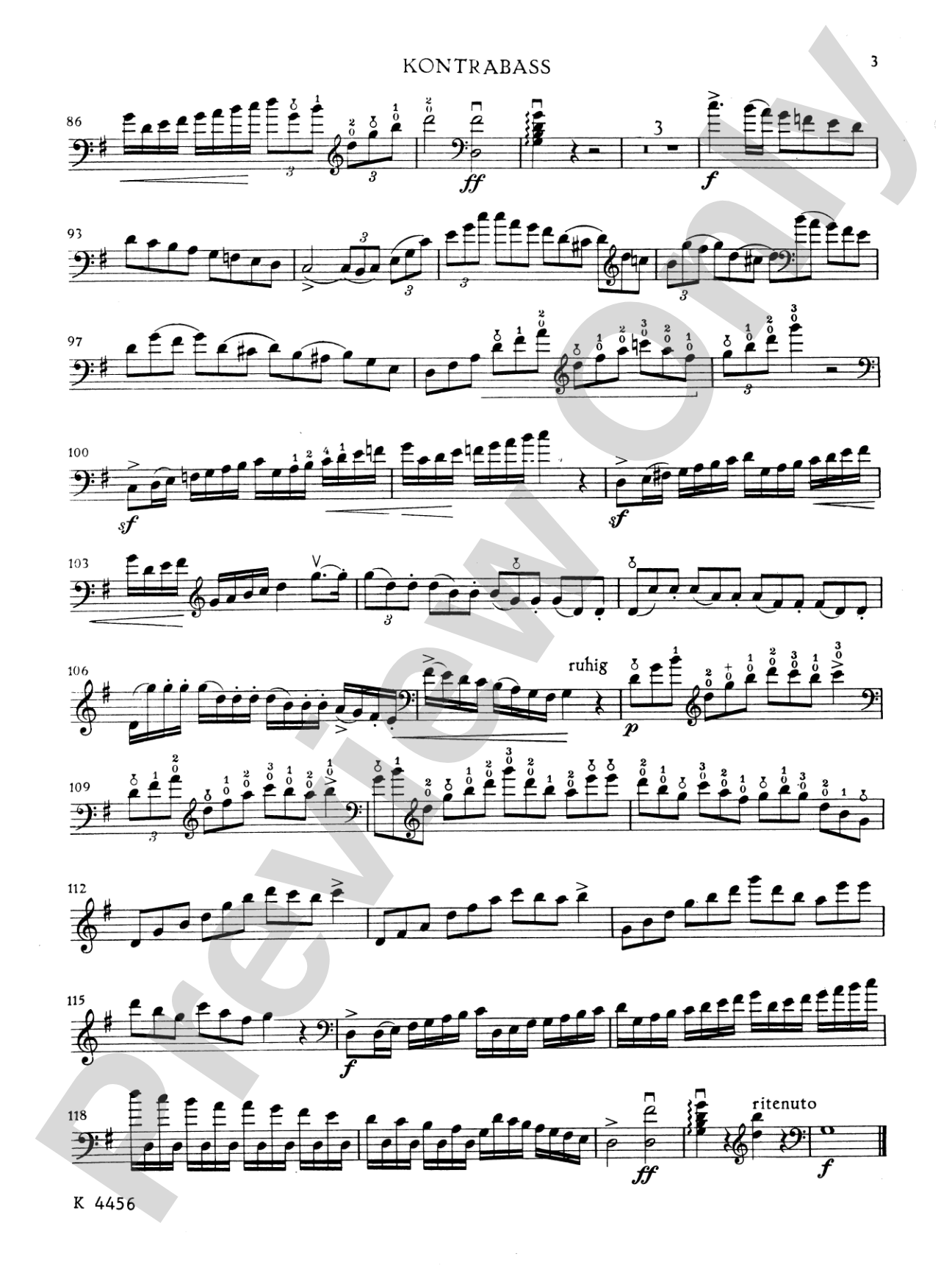 Dragonetti: Student's Concerto in A Major: String Bass Book