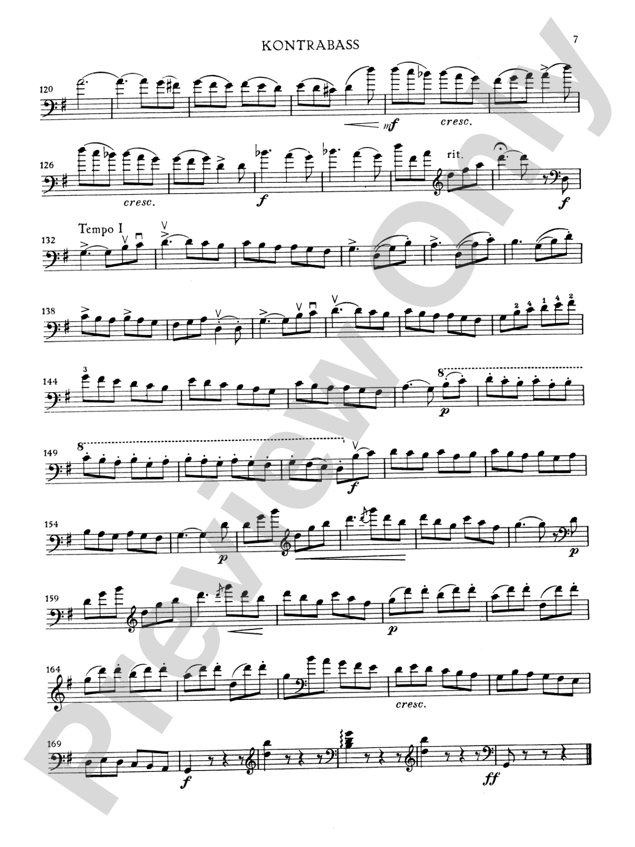 Dragonetti: Student's Concerto in A Major: String Bass Book