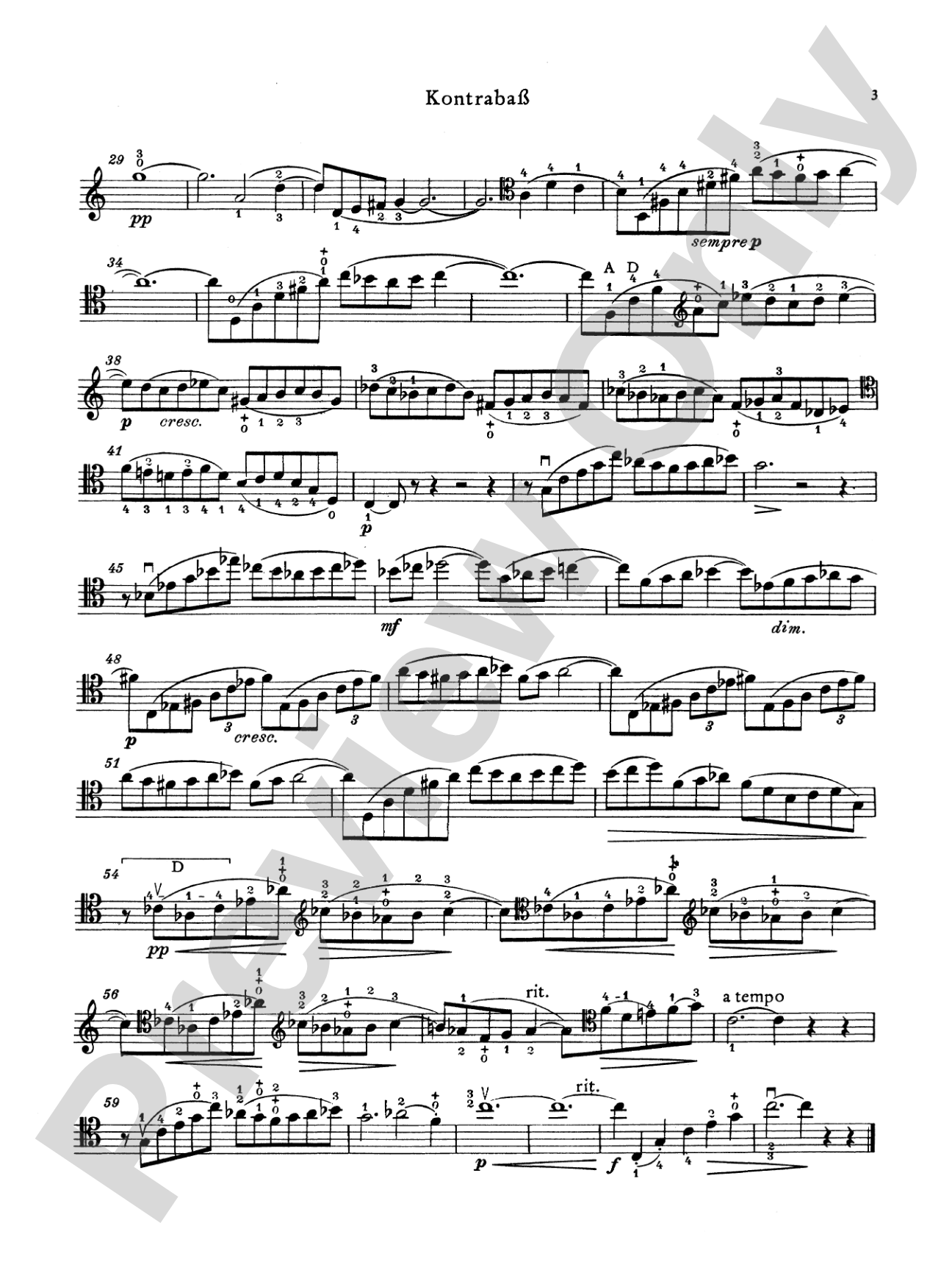 Glière: Four Pieces: String Bass & Piano Book