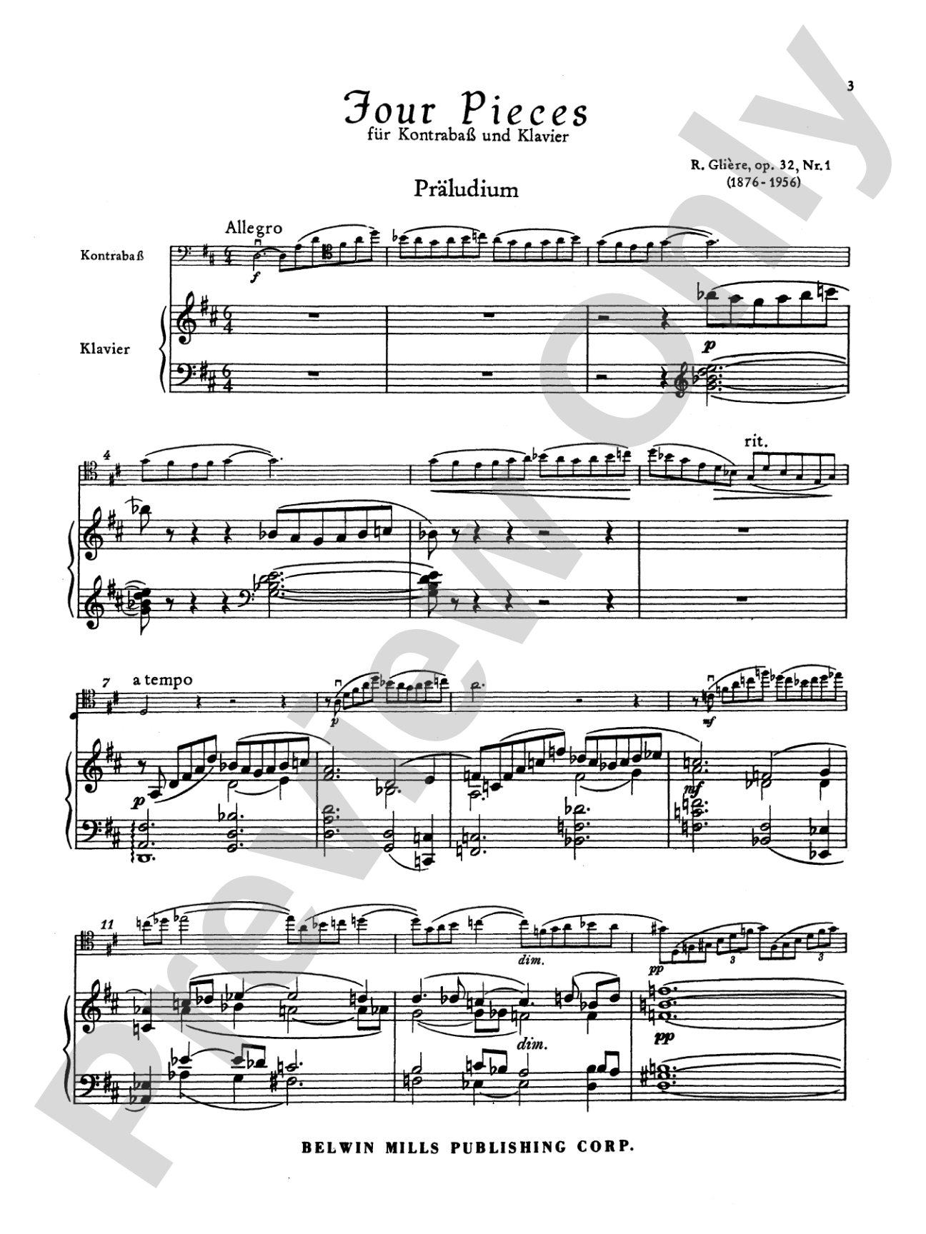 Glière: Four Pieces