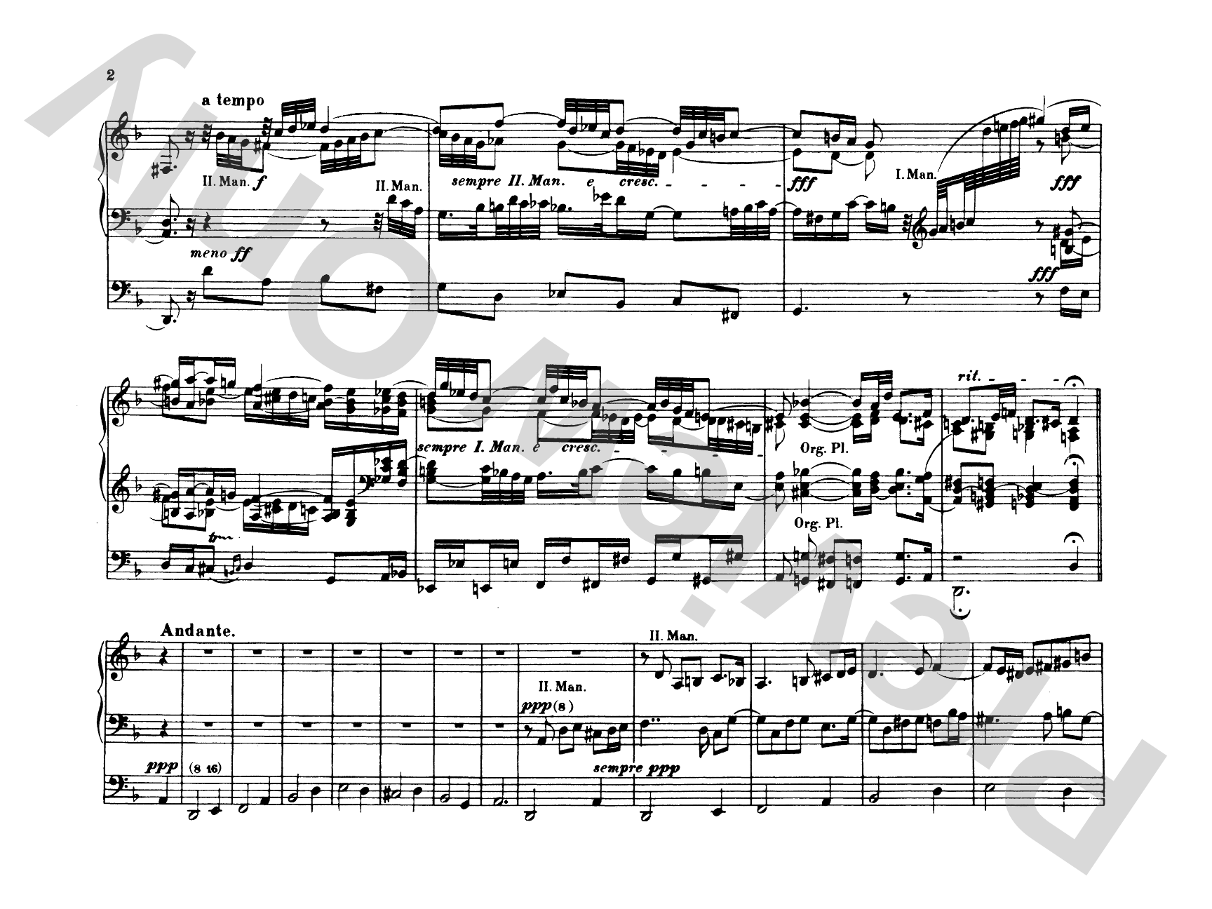 Reger: Introduction and Passacaglia: Organ Comb Bound Book