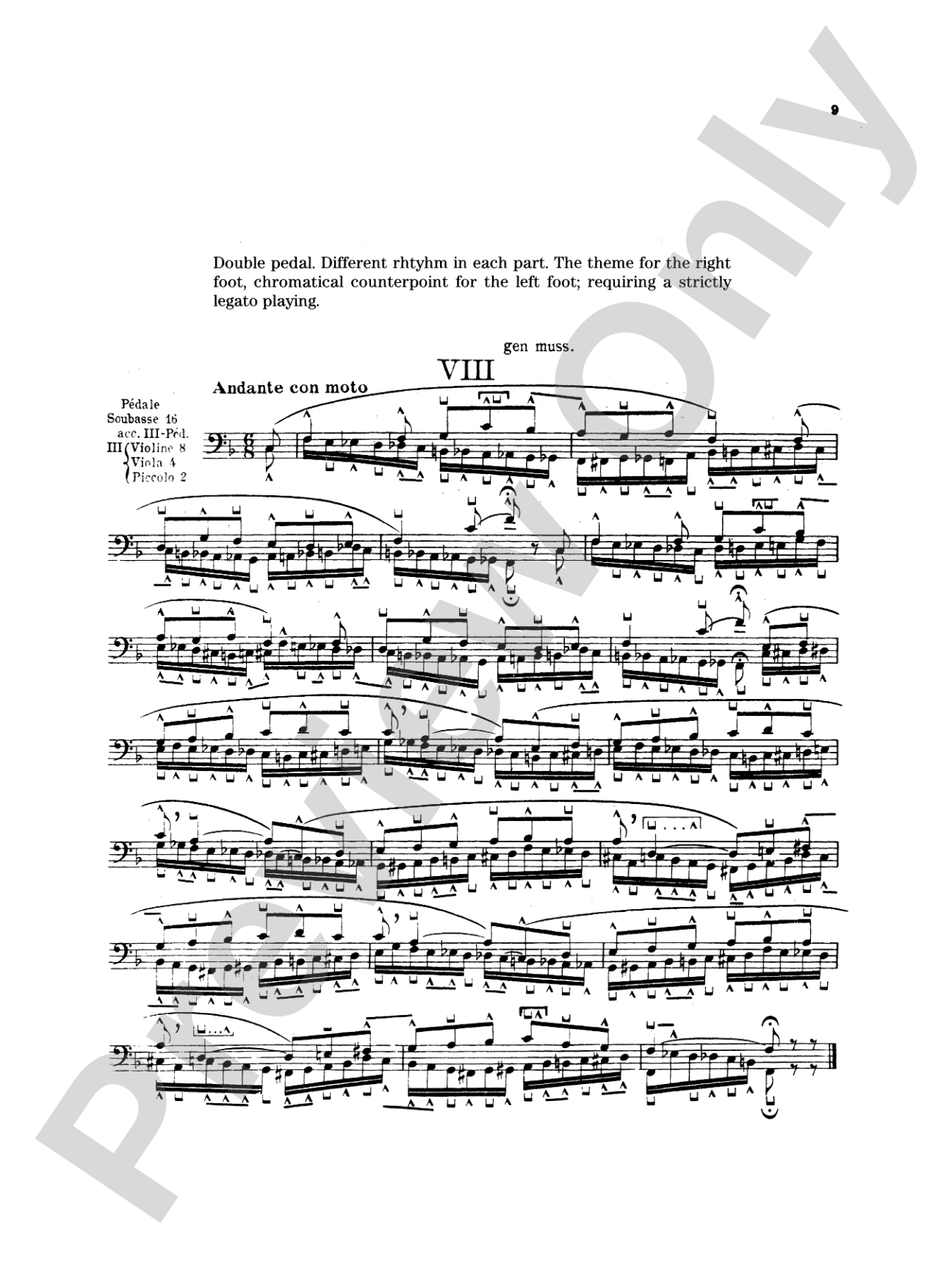 Peeters: Ten Studies for Pedal Playing