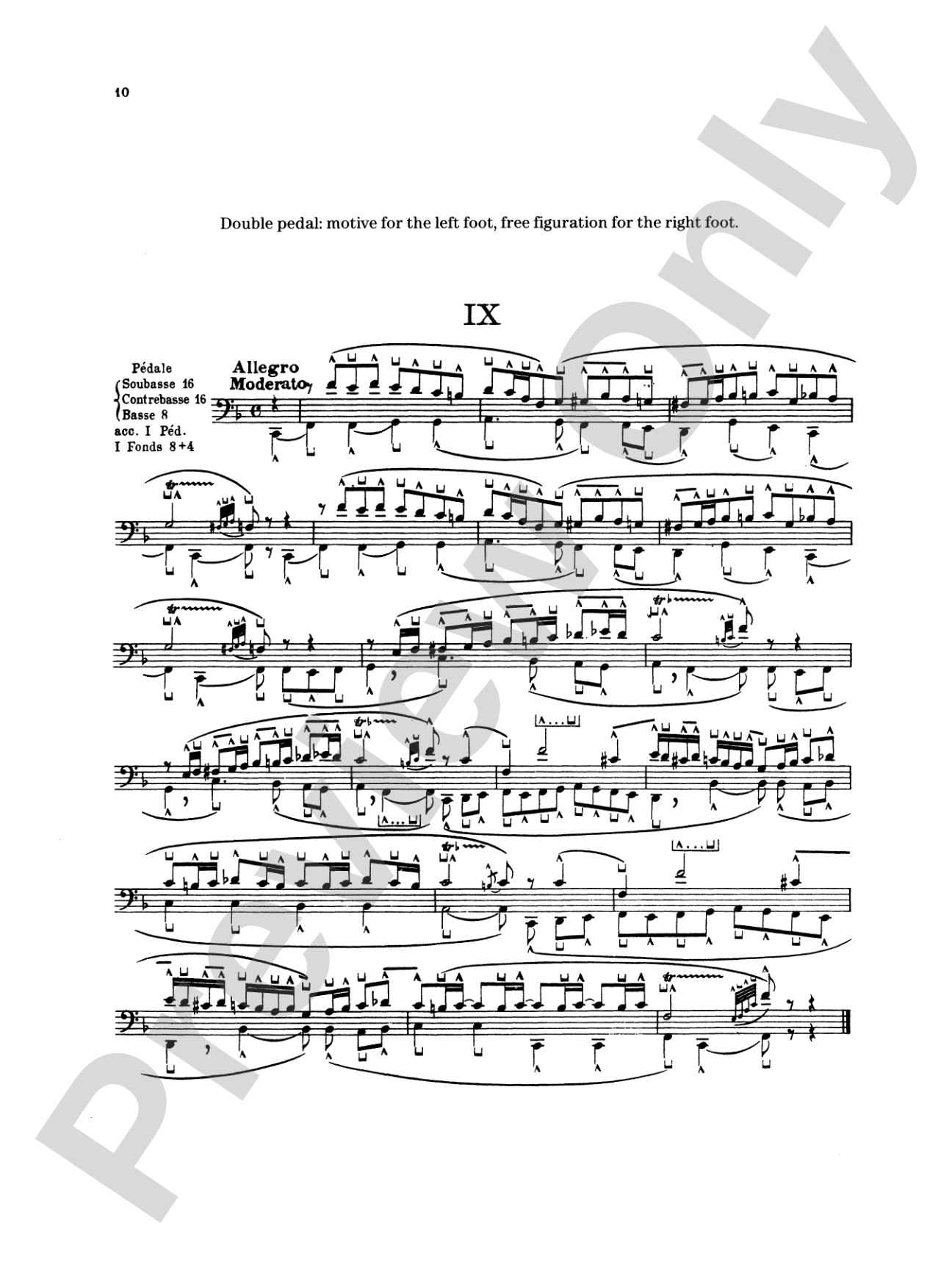 Peeters: Ten Studies for Pedal Playing