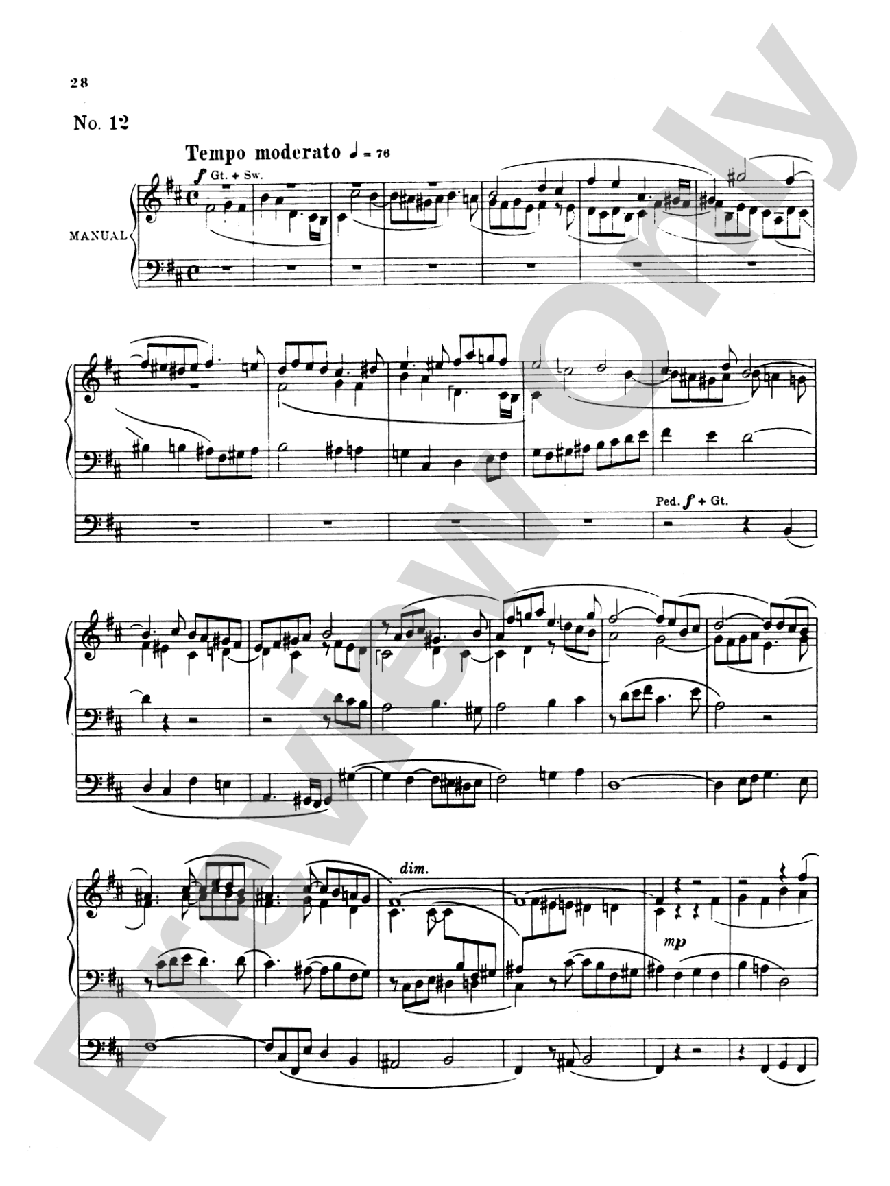 Rheinberger: Twelve Fughettas, Op. 123B
