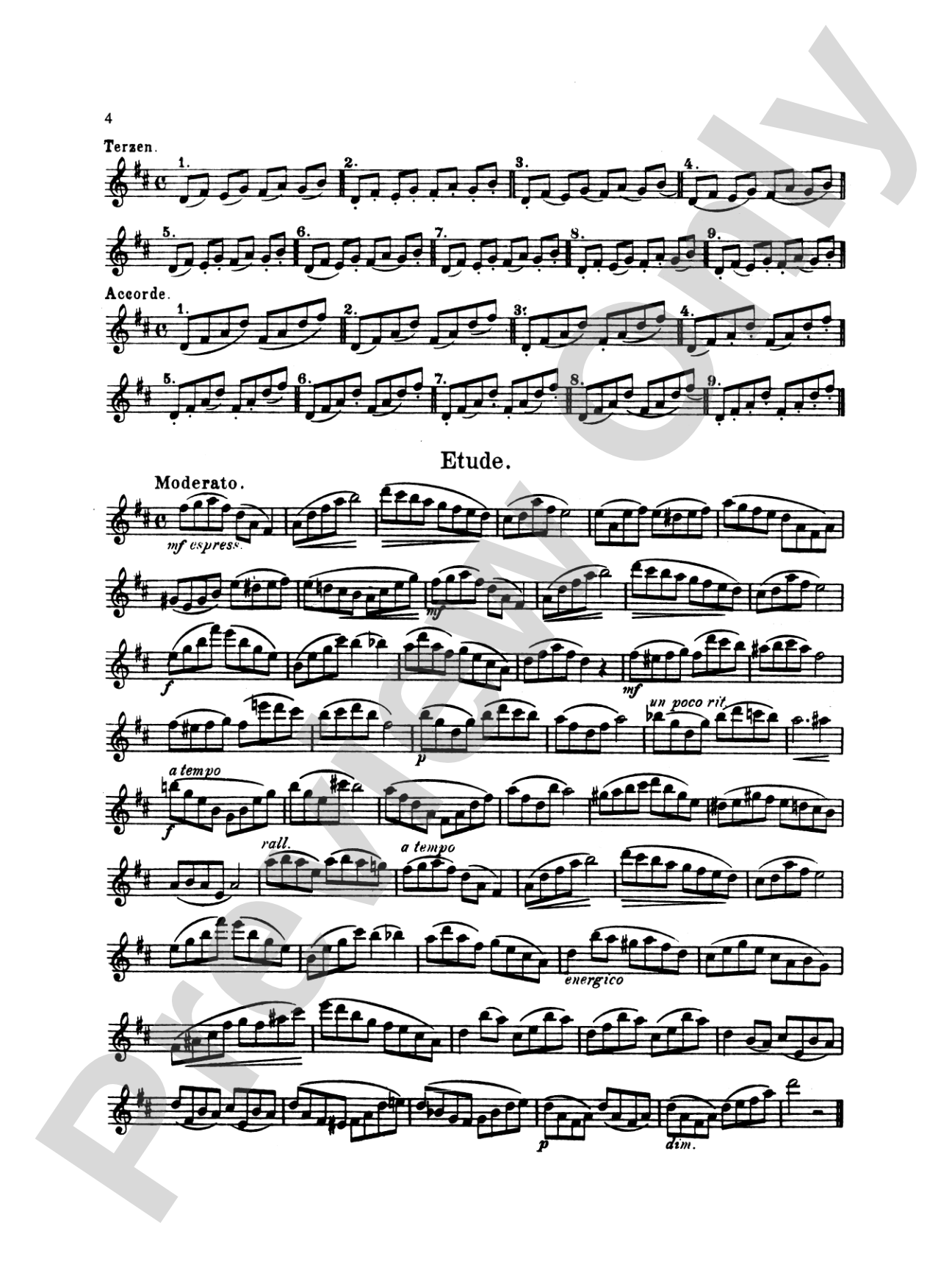 Köhler: Twenty Easy Melodic Progressive Exercises, Op. 93 (Volume I, Nos. 1-10): Flute Book