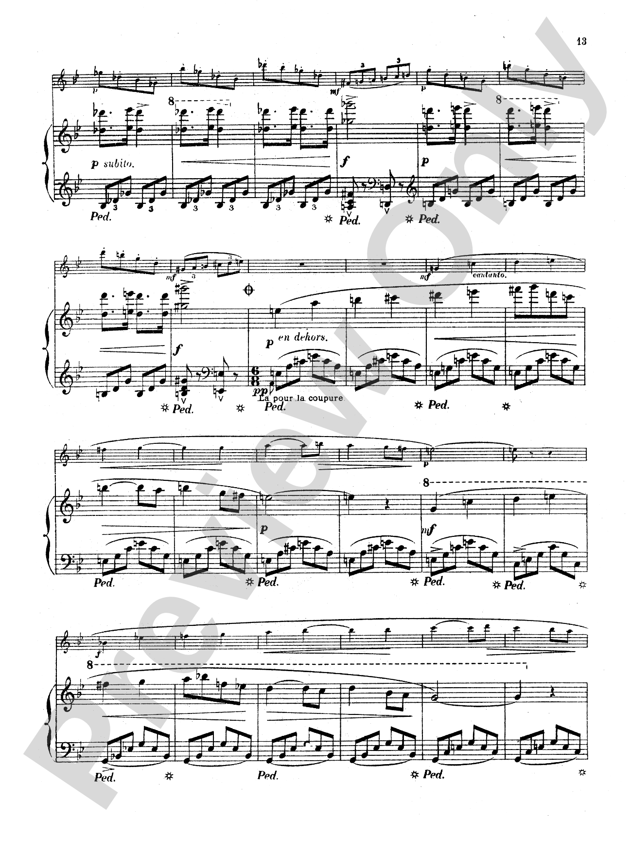 Büsser: Piece in B flat, Op. 22: Oboe Part(s)