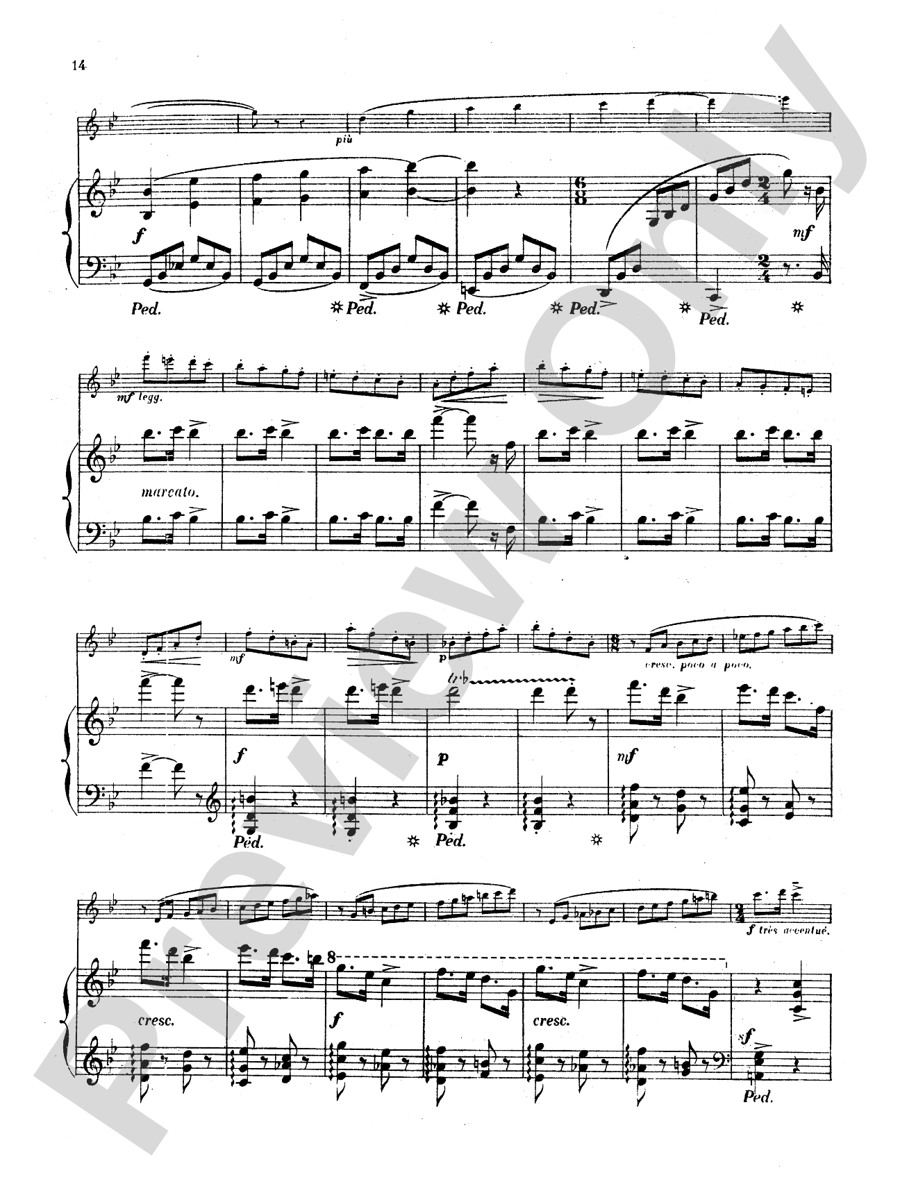 Büsser: Piece in B flat, Op. 22: Oboe Part(s)