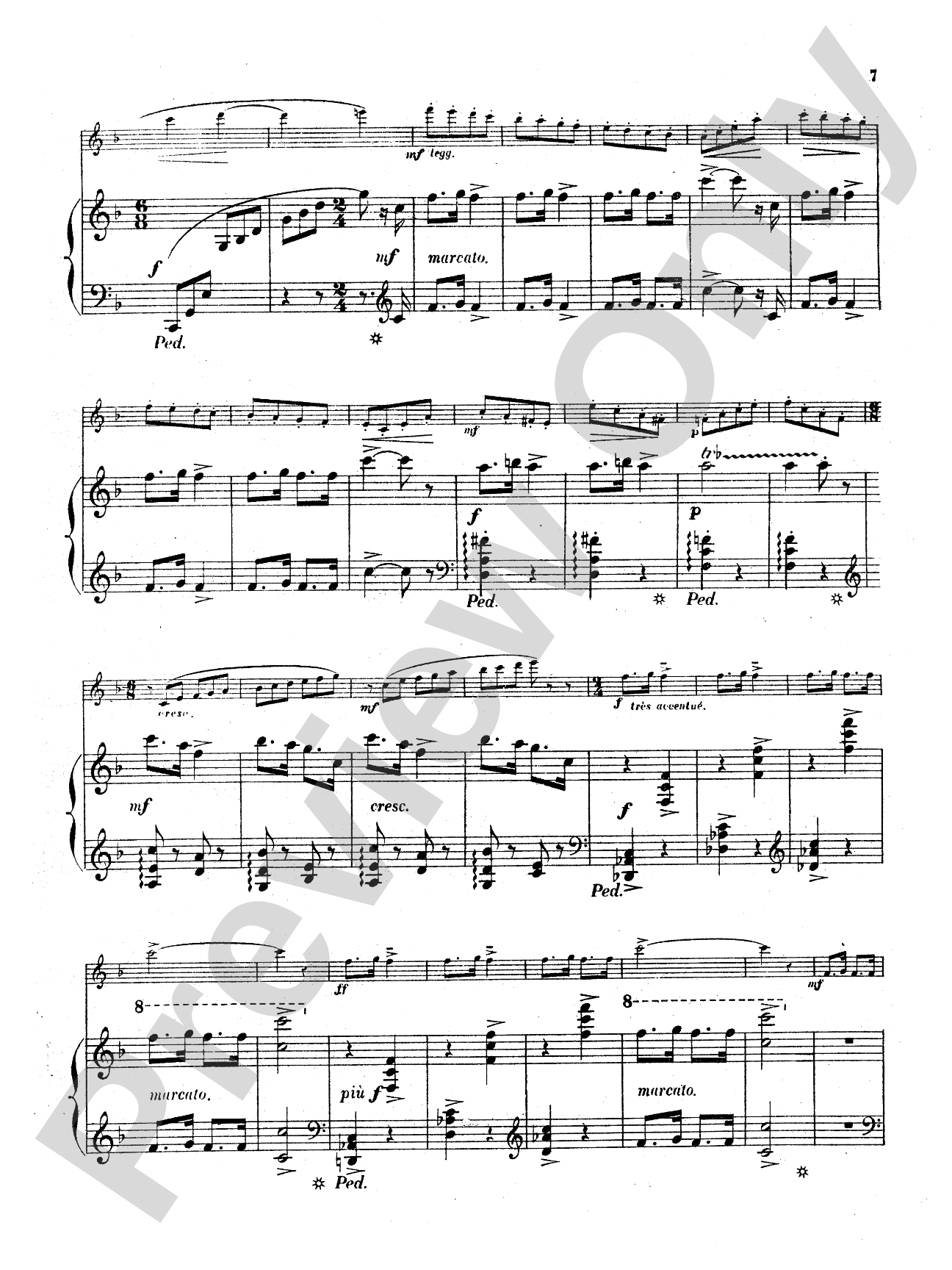 Büsser: Piece in B flat, Op. 22: Oboe Part(s)
