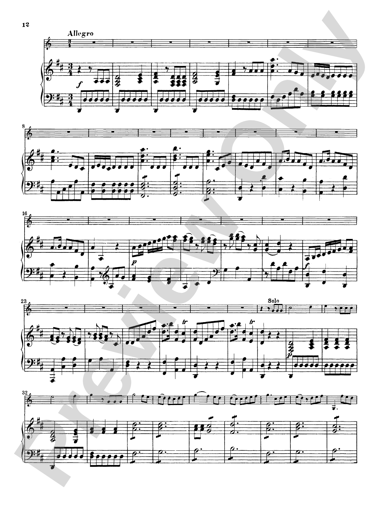 Haydn: Concerto No. 2 in D Major: French Horn Part(s)
