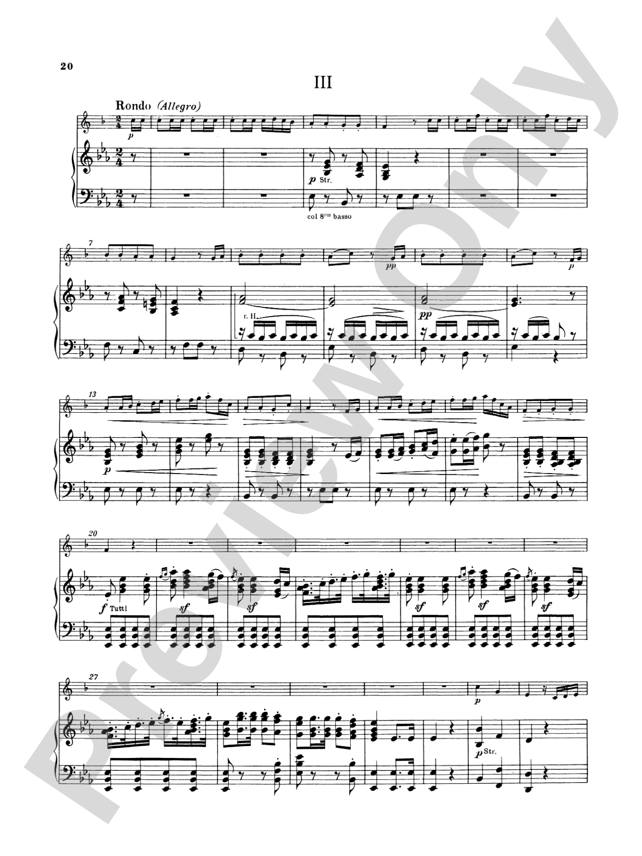 Hummel: Concerto in E flat Major: Trumpet Part(s)