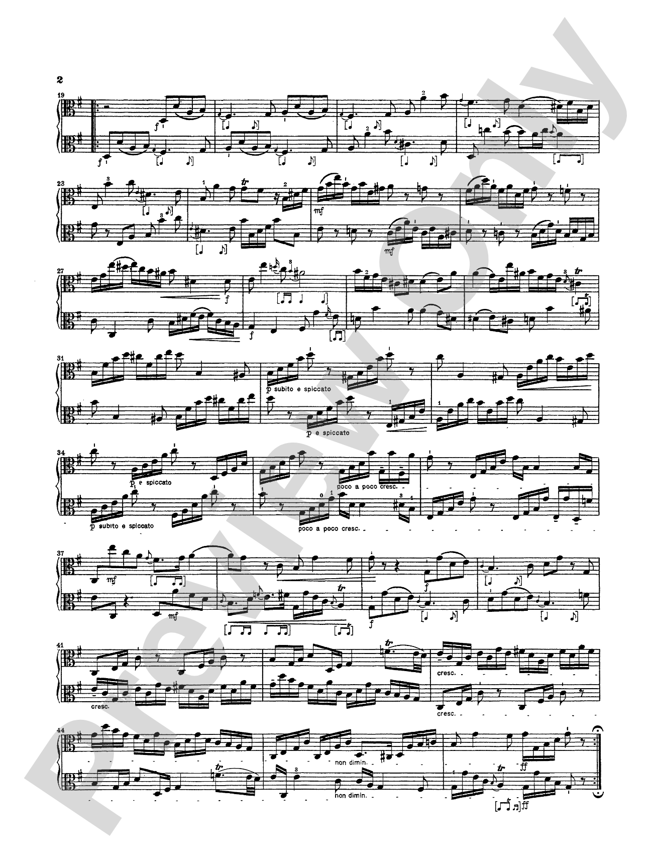 Bach: Three Duets for Two Violas: Viola Book