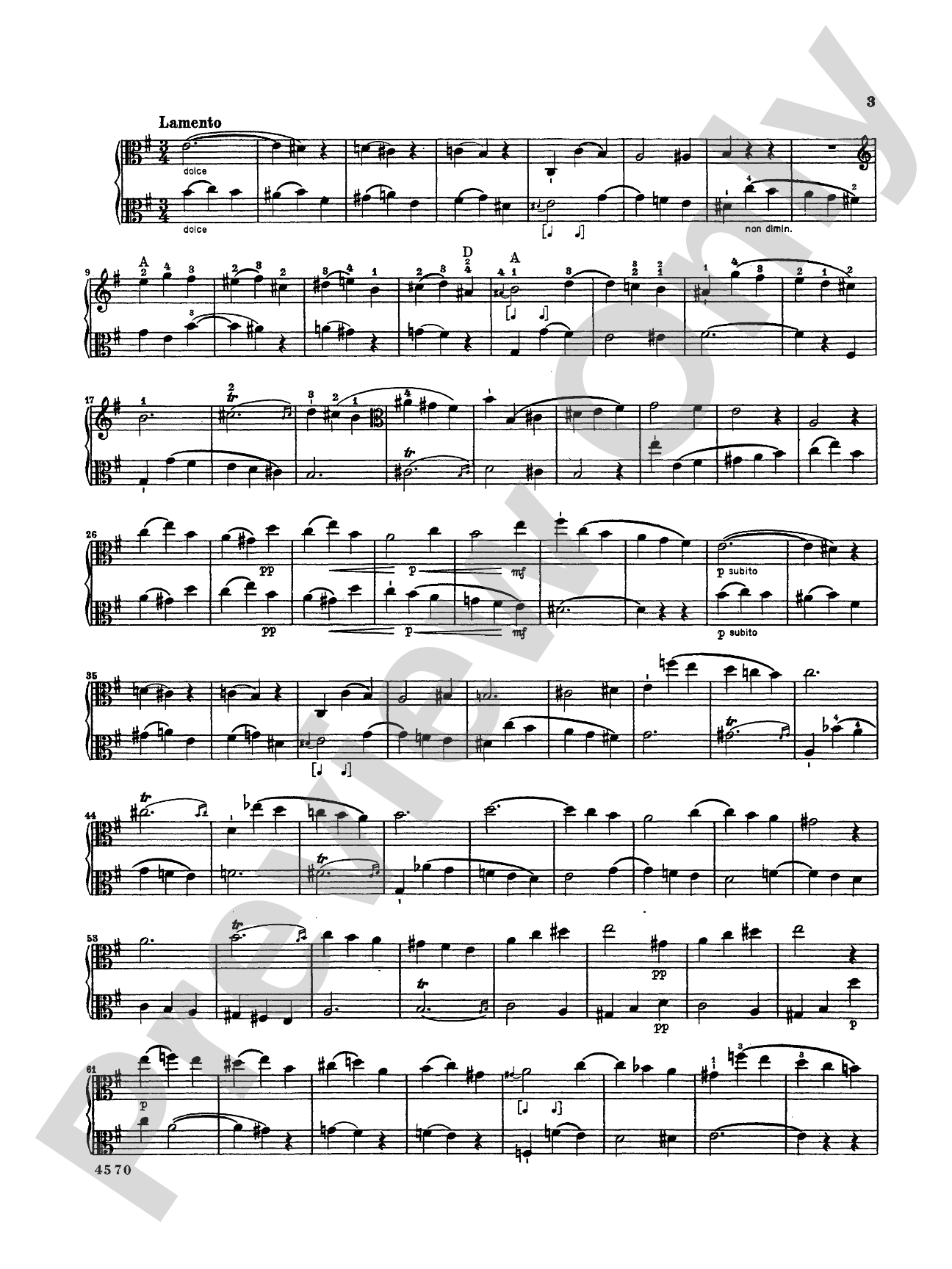 Bach: Three Duets for Two Violas: Viola Book