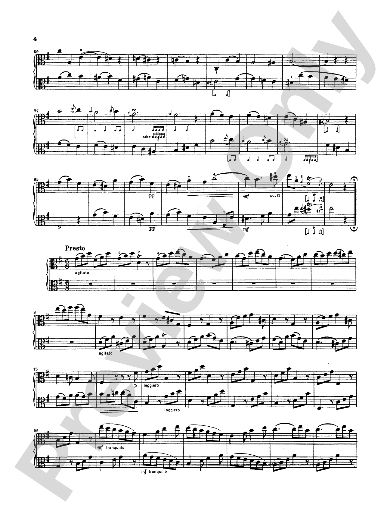 Bach: Three Duets for Two Violas: Viola Book