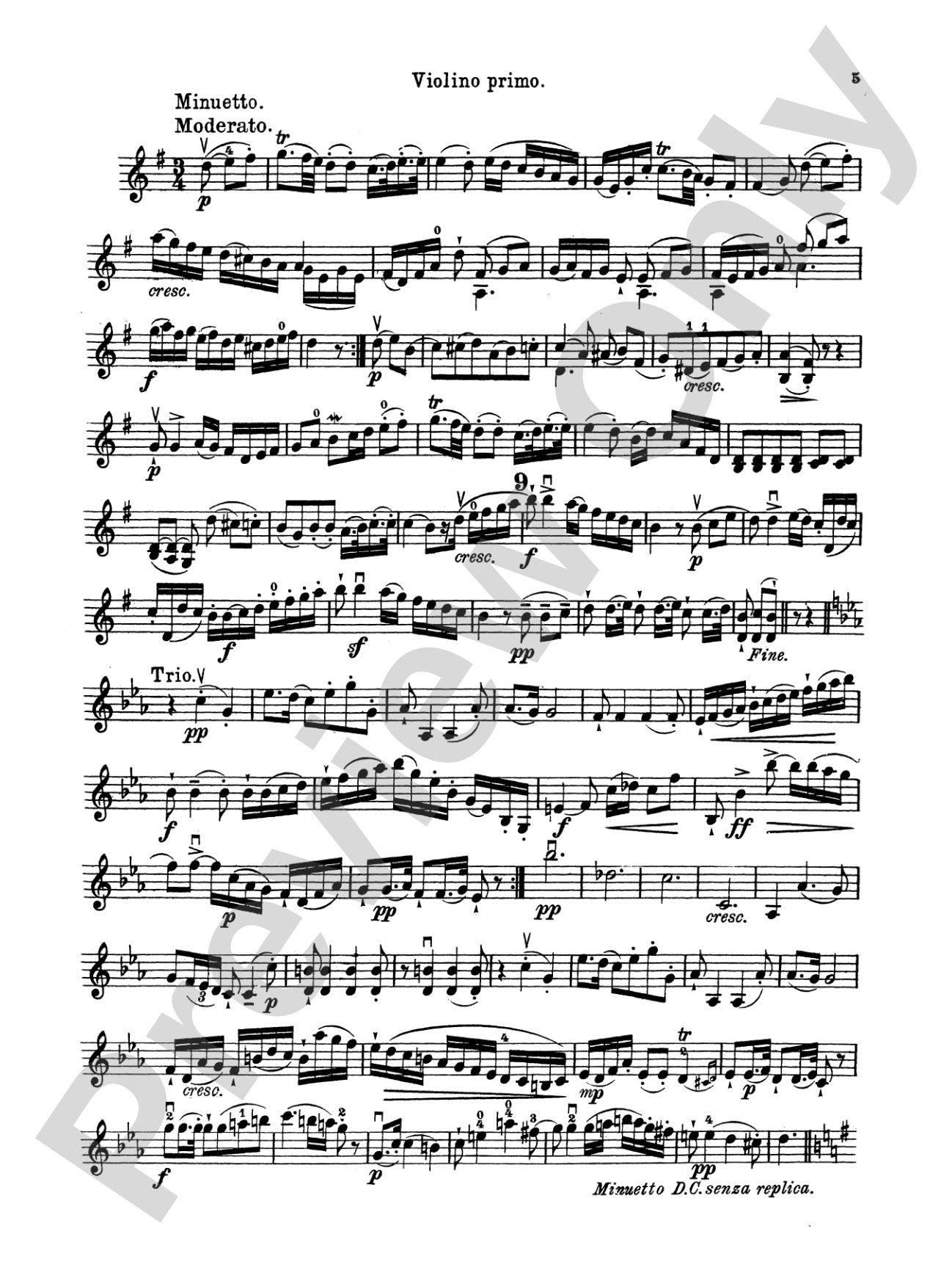 Boccherini: Three Duets, Op. 5: Violin Book