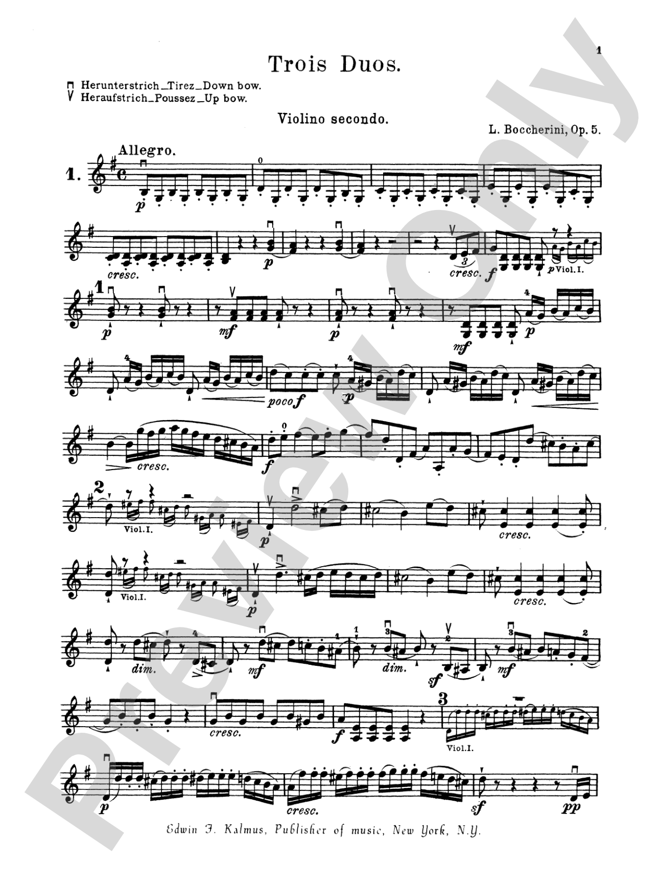 Boccherini: Three Duets, Op. 5