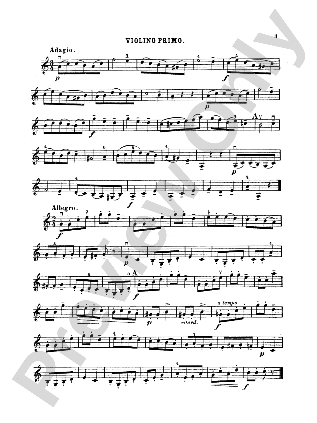 Kalliwoda: Three Very Easy Duets, Op. 178: Violin Book