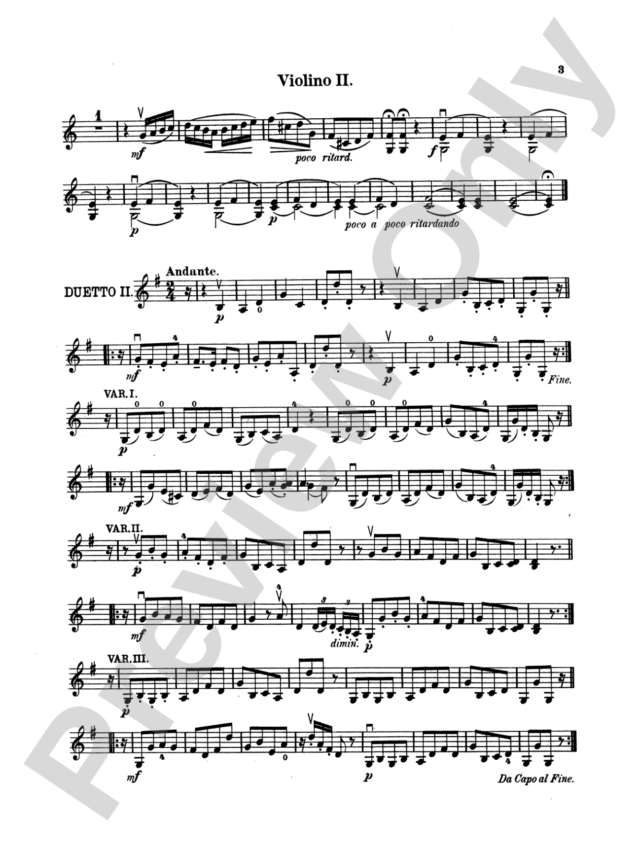 Campagnoli: Six Duets, Op. 14