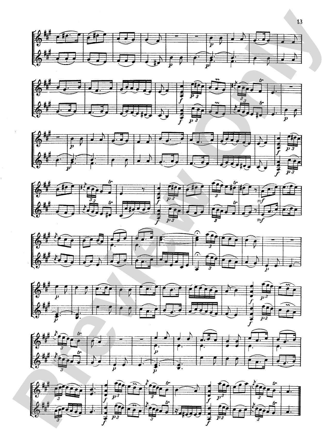 Mozart: Twelve Duets: Violin Book